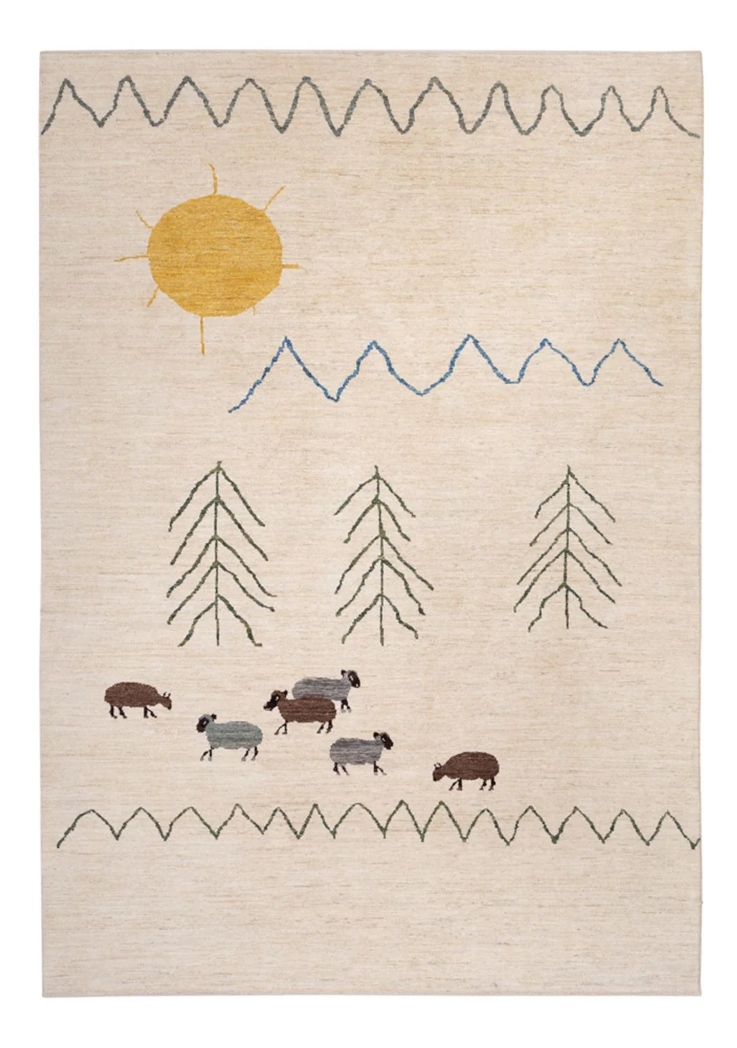 Berber Teppich 295x203cm - Wollteppich