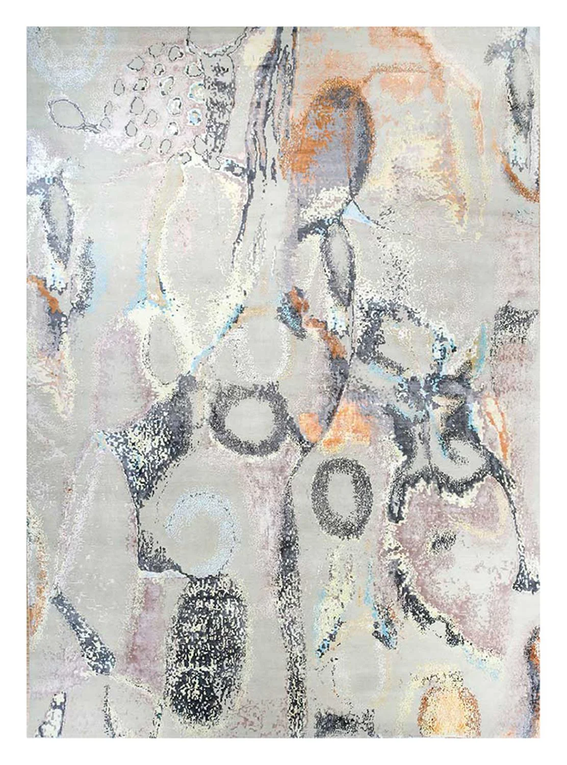 Designer Teppich - 450 x 360 cm - silber