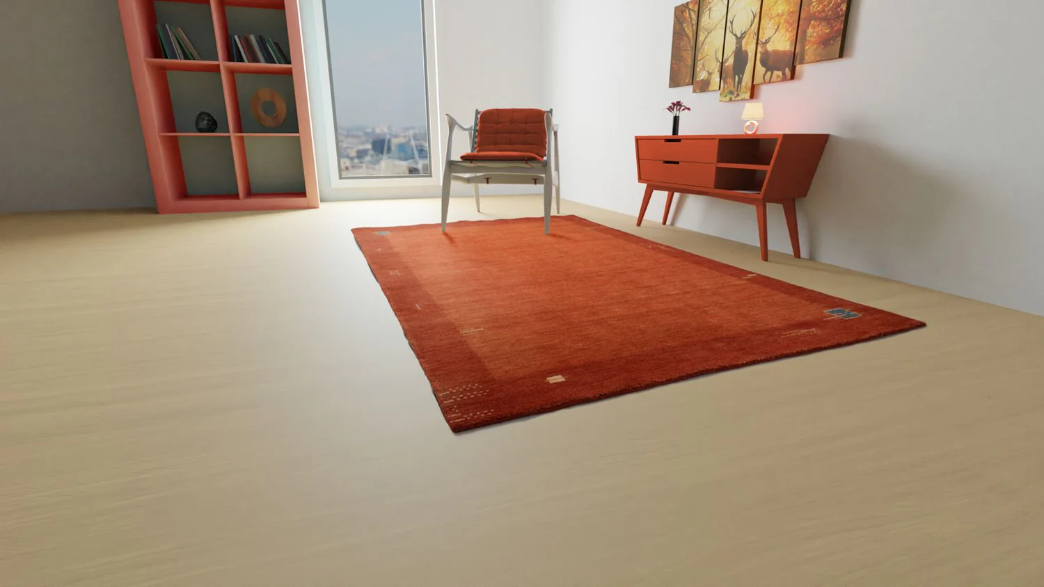 Gabbeh Teppich - Indus 180 x 120 cm - rot - Image 2