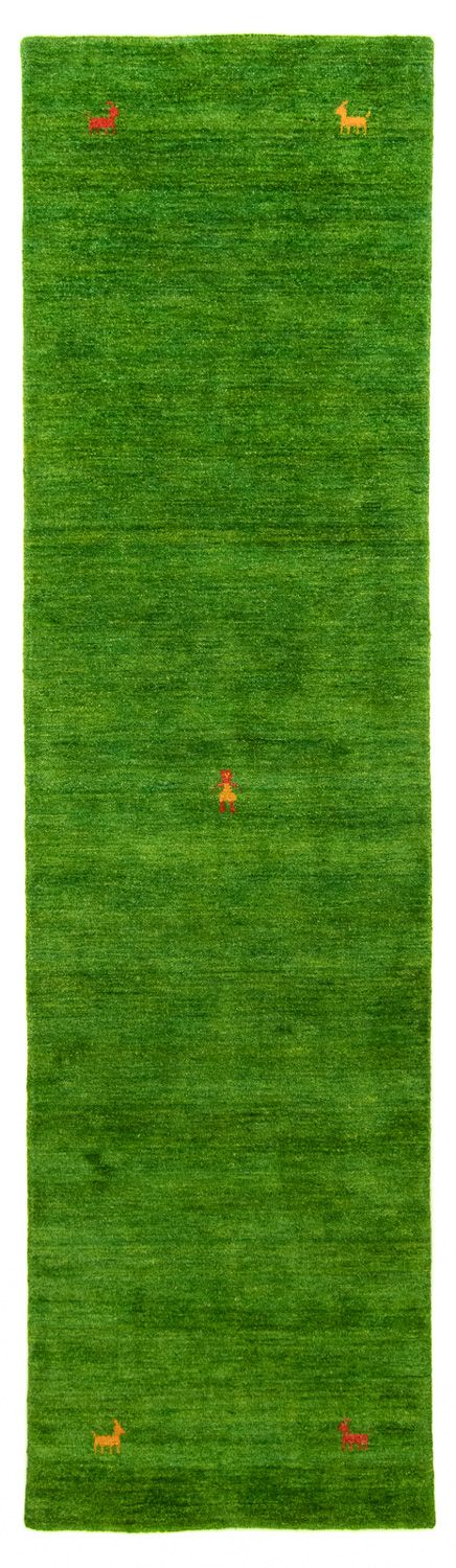 Gabbeh Teppich - Indus 200 x 80 cm - grün