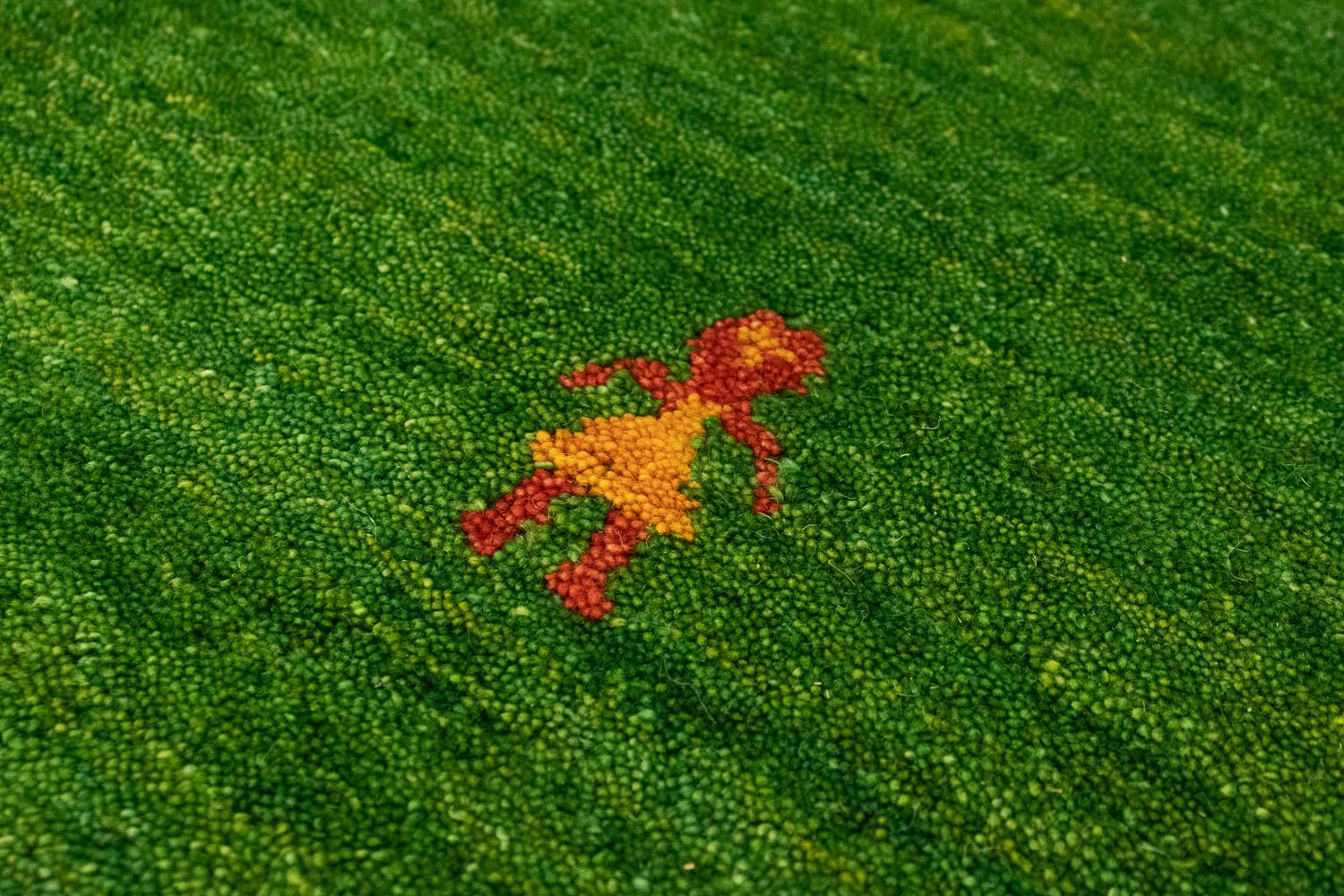 Gabbeh Teppich - Indus 200 x 80 cm - grün - Image 2