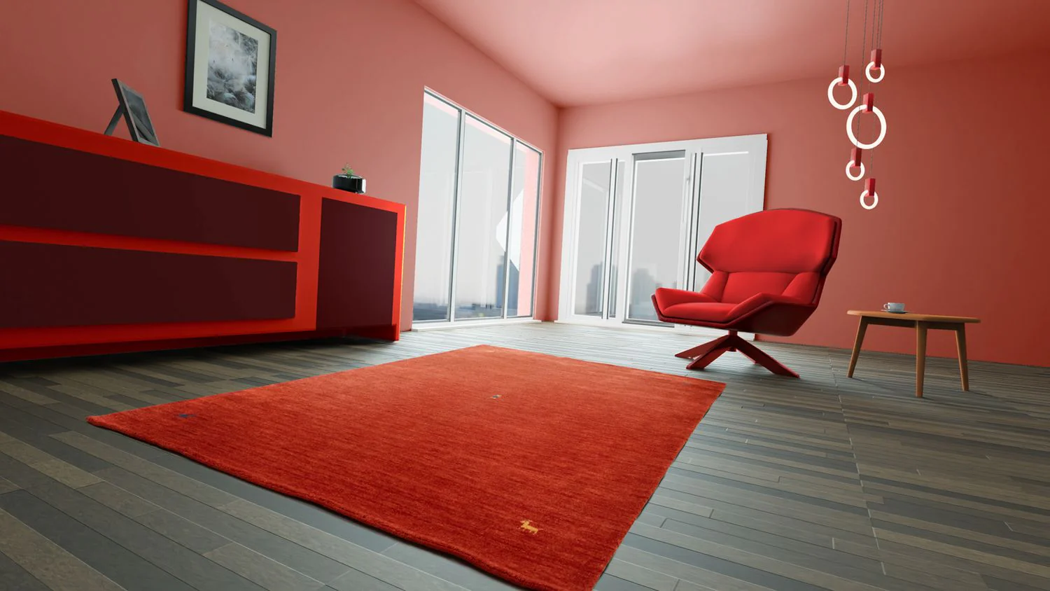 Gabbeh Teppich - Indus 300 x 250 cm - rot - Image 2
