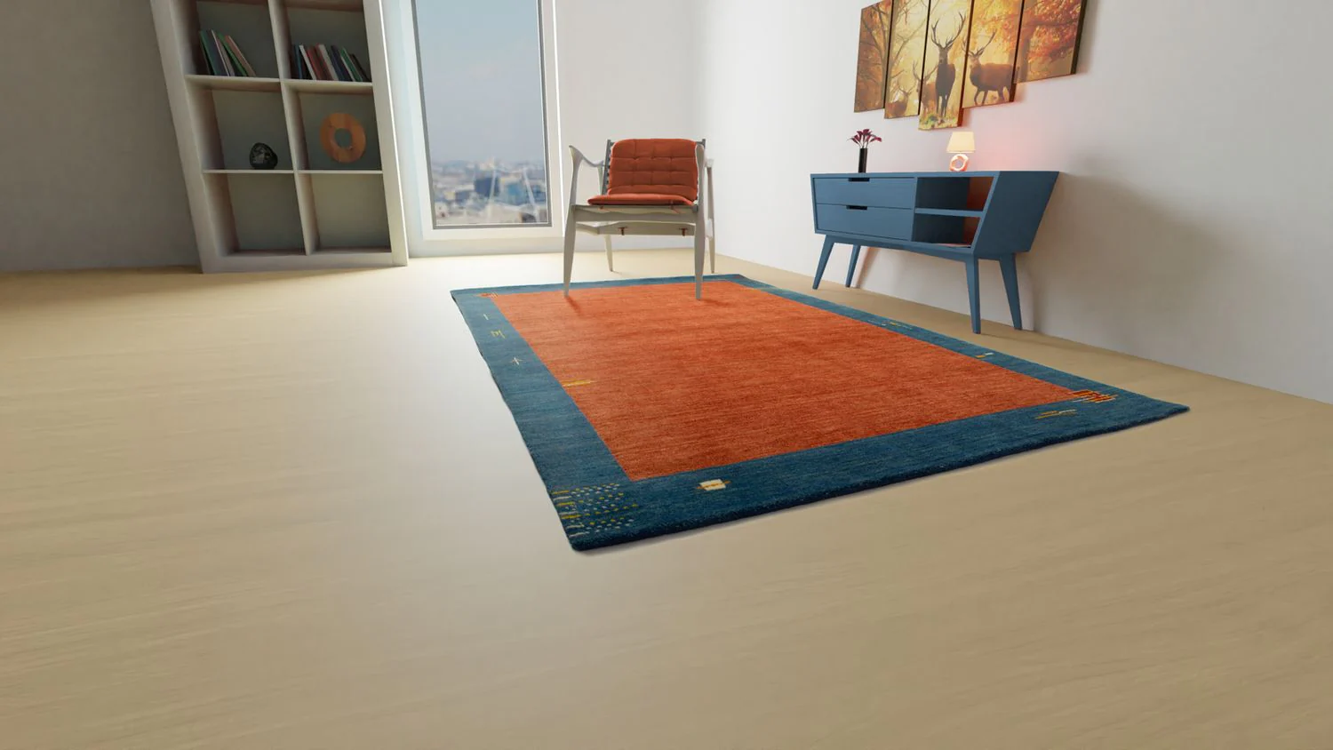 Gabbeh Teppich - Indus 300 x 250 cm - rot - Image 2