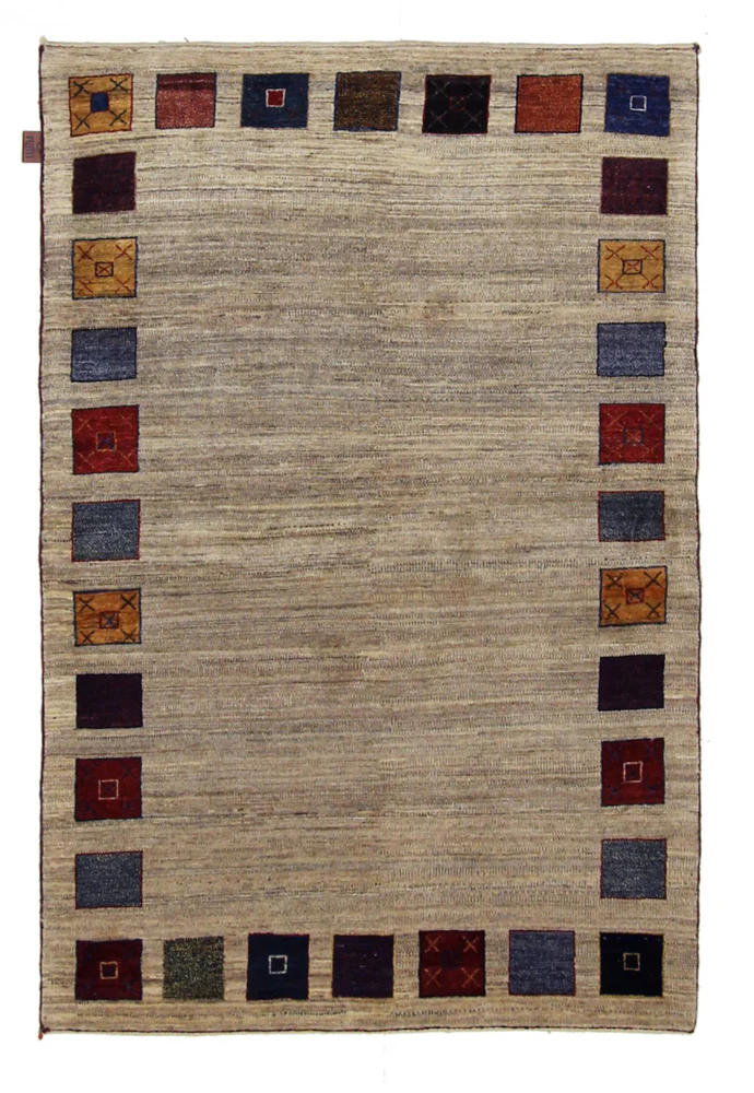Gabbeh Teppich - Loribaft Indus - 156 x 102 cm - beige