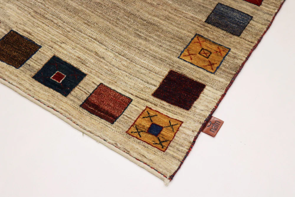 Gabbeh Teppich - Loribaft Indus - 156 x 102 cm - beige - Image 2