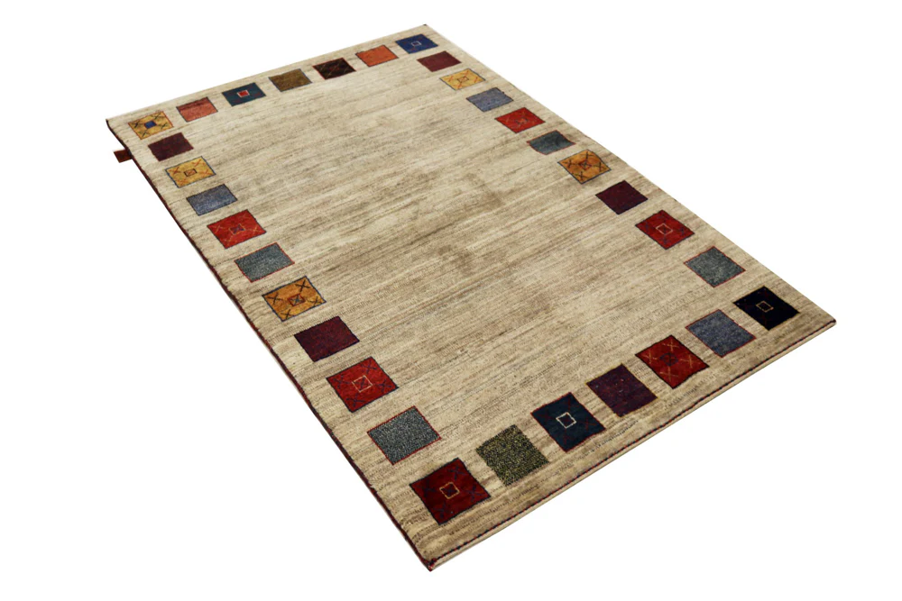 Gabbeh Teppich - Loribaft Indus - 156 x 102 cm - beige - Image 7