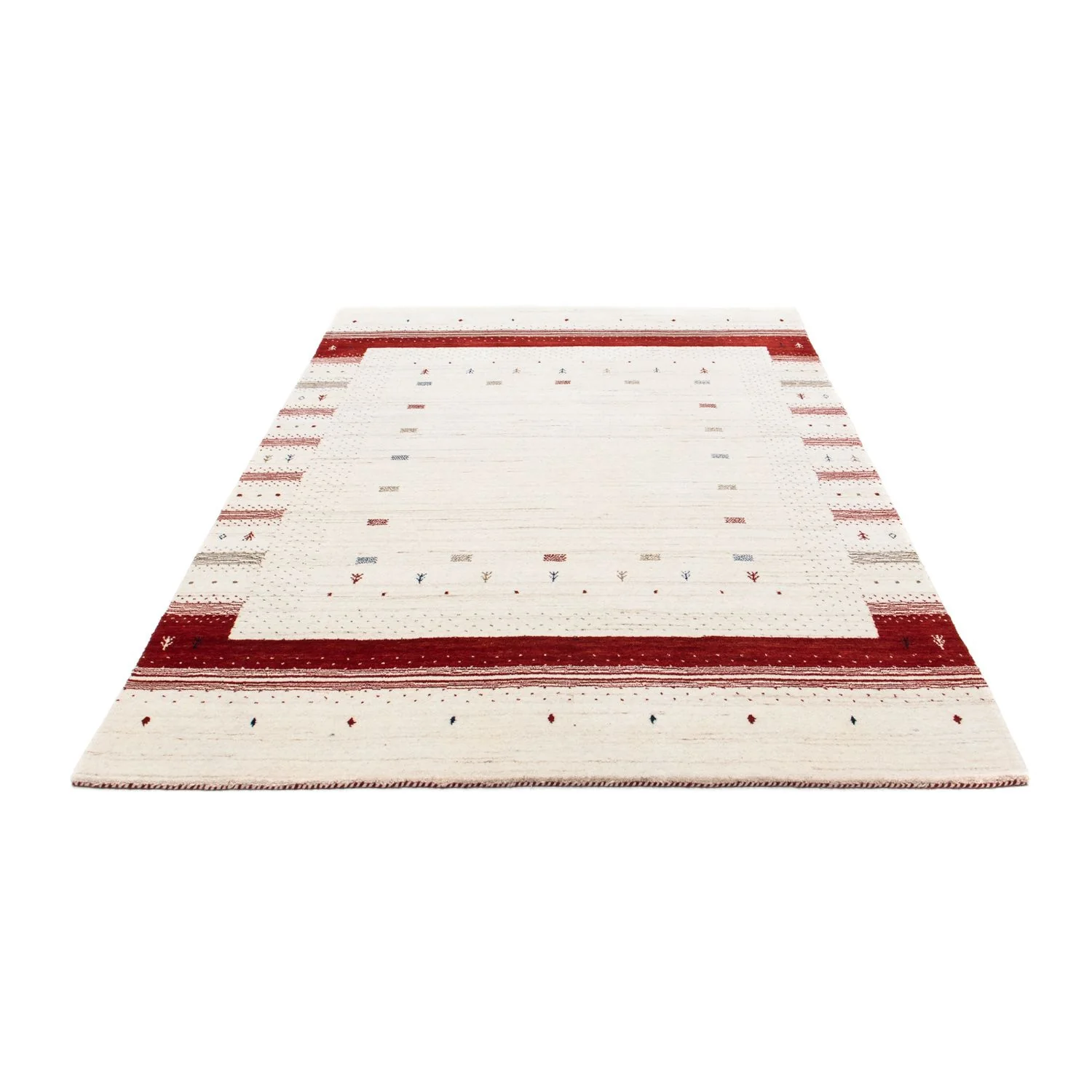 Gabbeh Teppich - Loribaft Indus 198 x 140 cm - beige - Image 5