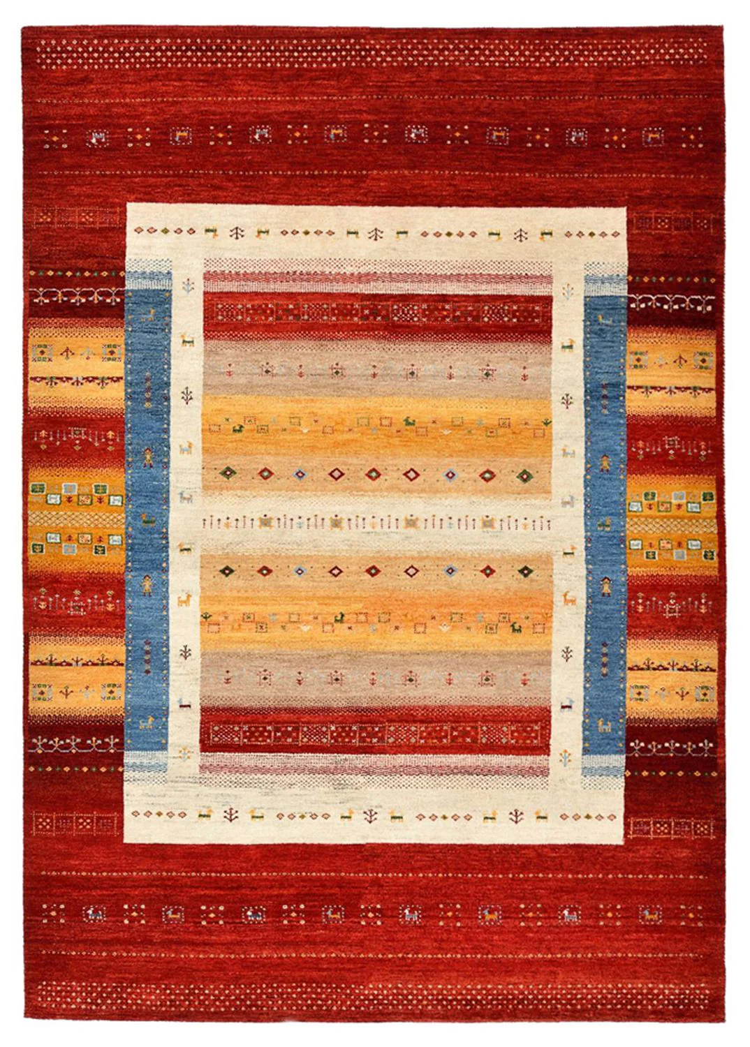 Gabbeh Teppich - Loribaft Indus - 244 x 173 cm - mehrfarbig