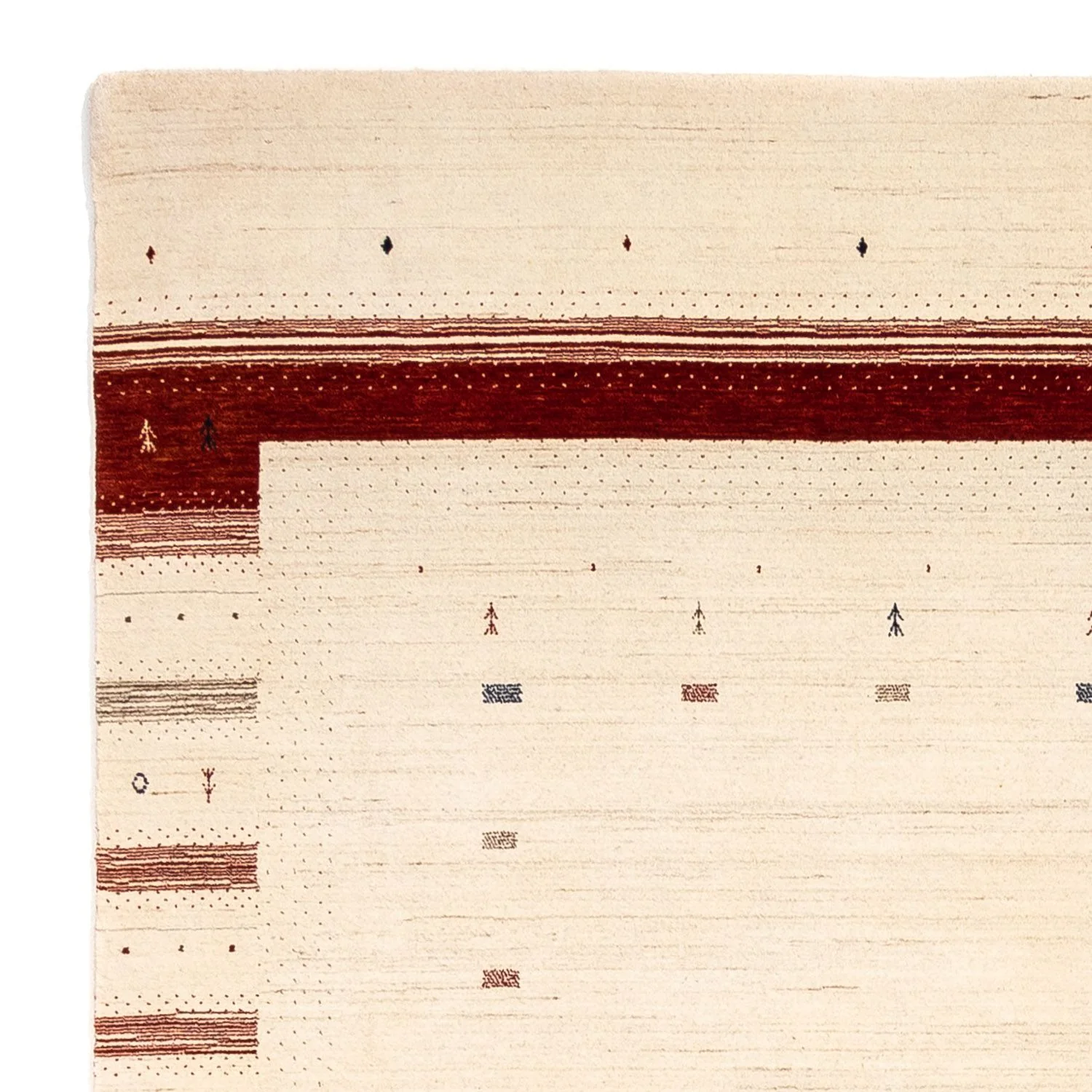 Gabbeh Teppich - Loribaft Indus 255 x 255 cm - beige - Image 3
