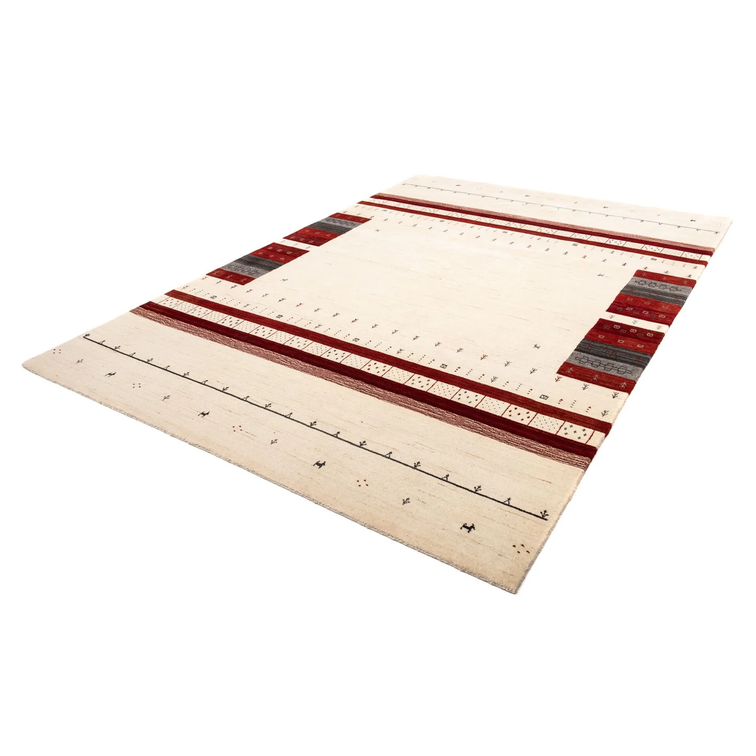 Gabbeh Teppich - Loribaft Indus 298 x 201 cm - beige - Image 5