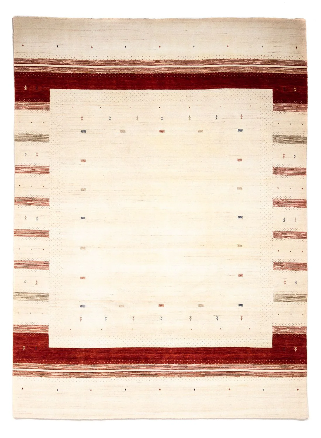 Gabbeh Teppich - Loribaft Indus 346 x 254 cm - beige