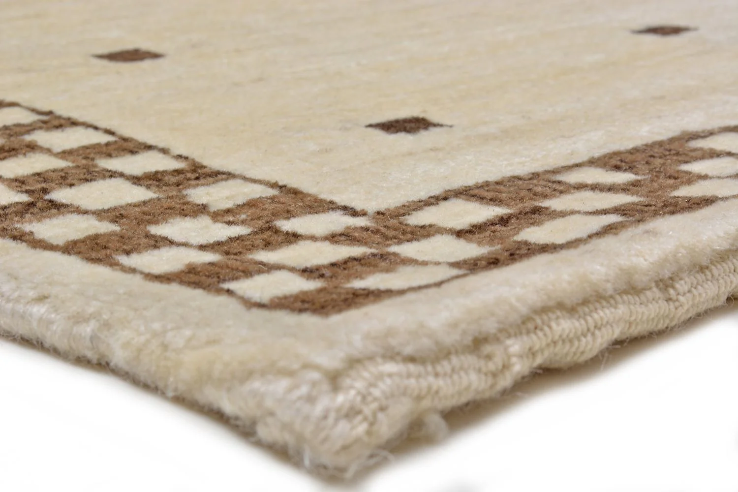 Gabbeh Teppich - Loribaft Perser 108 x 71 cm - sand - Image 3