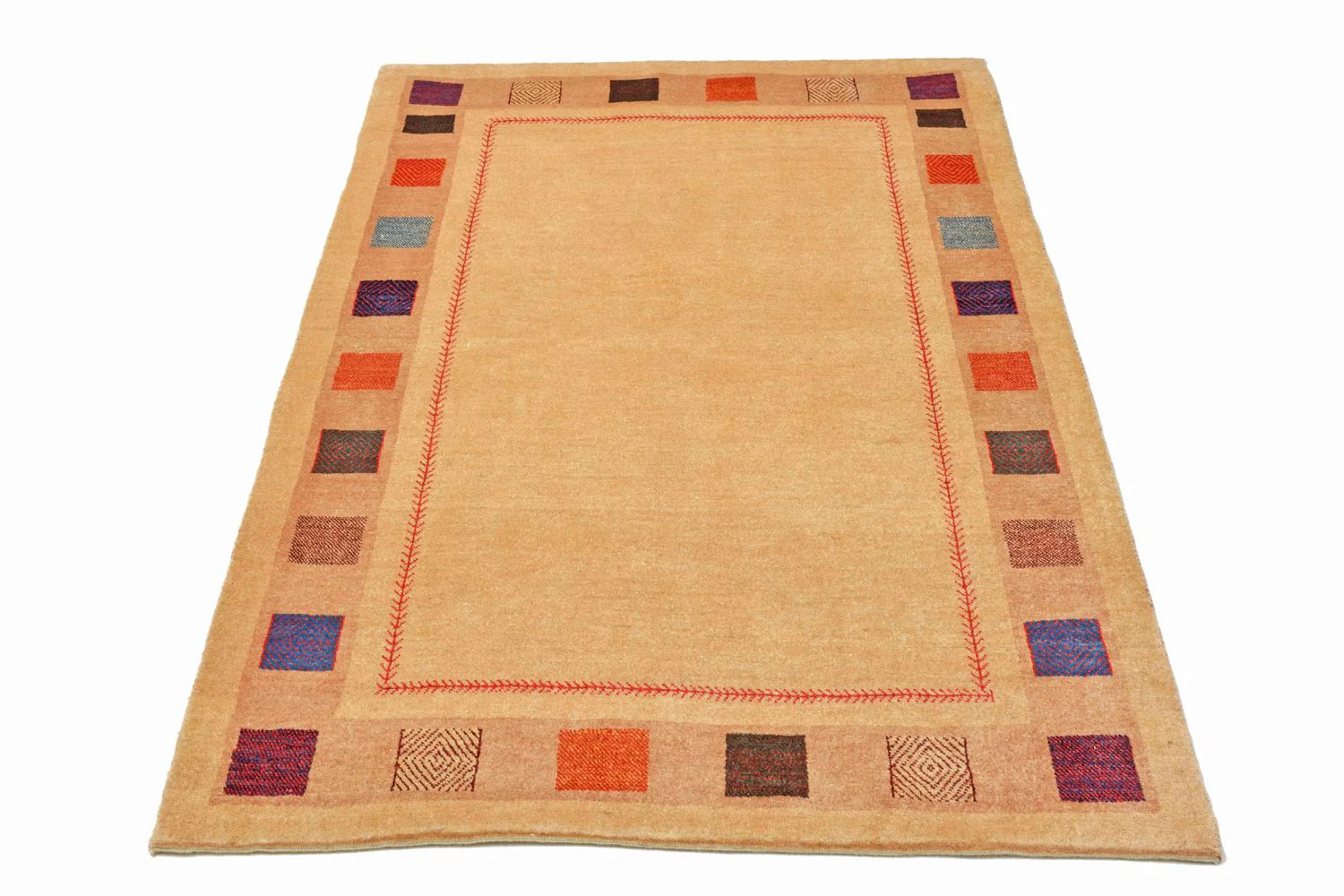 Gabbeh Teppich - Loribaft Perser 158 x 104 cm - gelb - Image 4