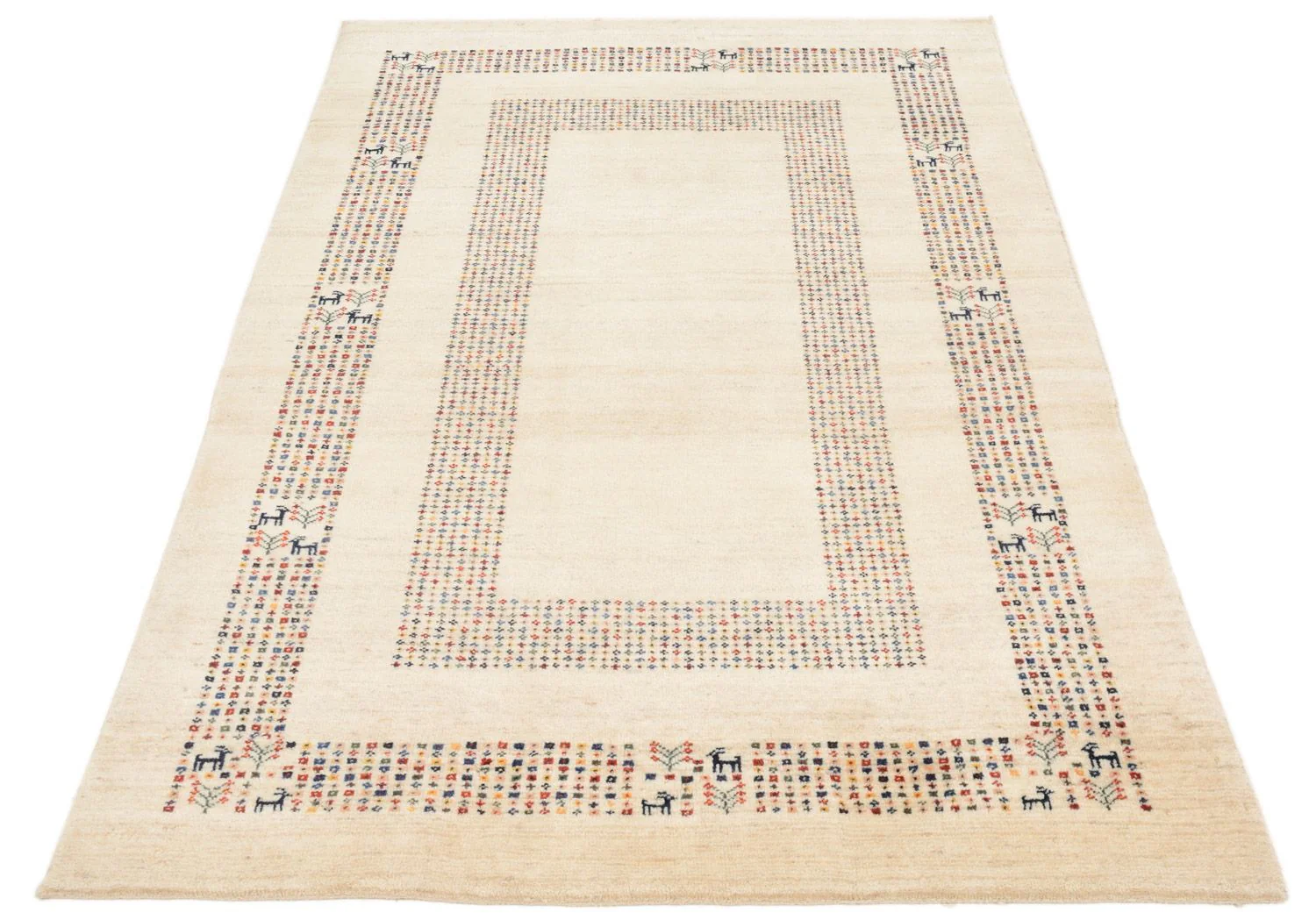 Gabbeh Teppich - Loribaft Perser 180 x 120 cm - beige - Image 4