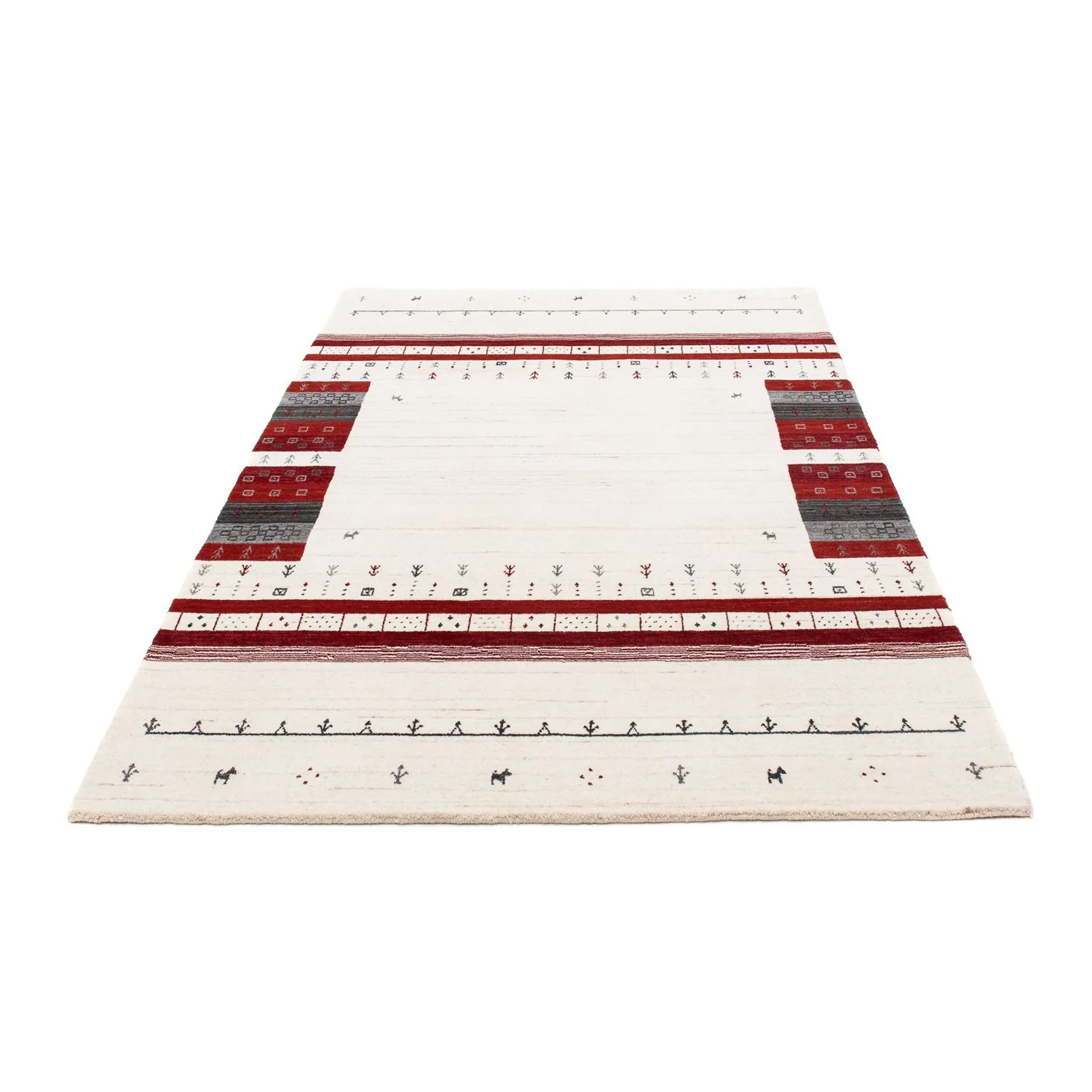 Gabbeh Teppich - Loribaft Perser 200 x 140 cm - beige - Image 5
