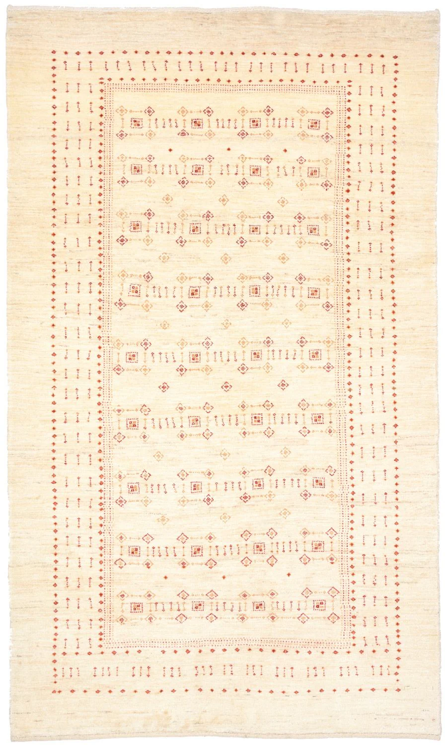 Gabbeh Teppich - Loribaft Perser 201 x 119 cm - beige
