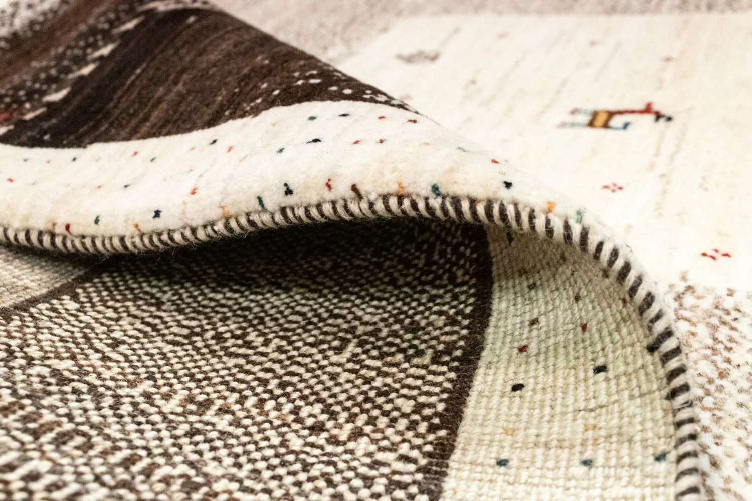 Gabbeh Teppich - Loribaft Perser 248 x 162 cm - beige - Image 5