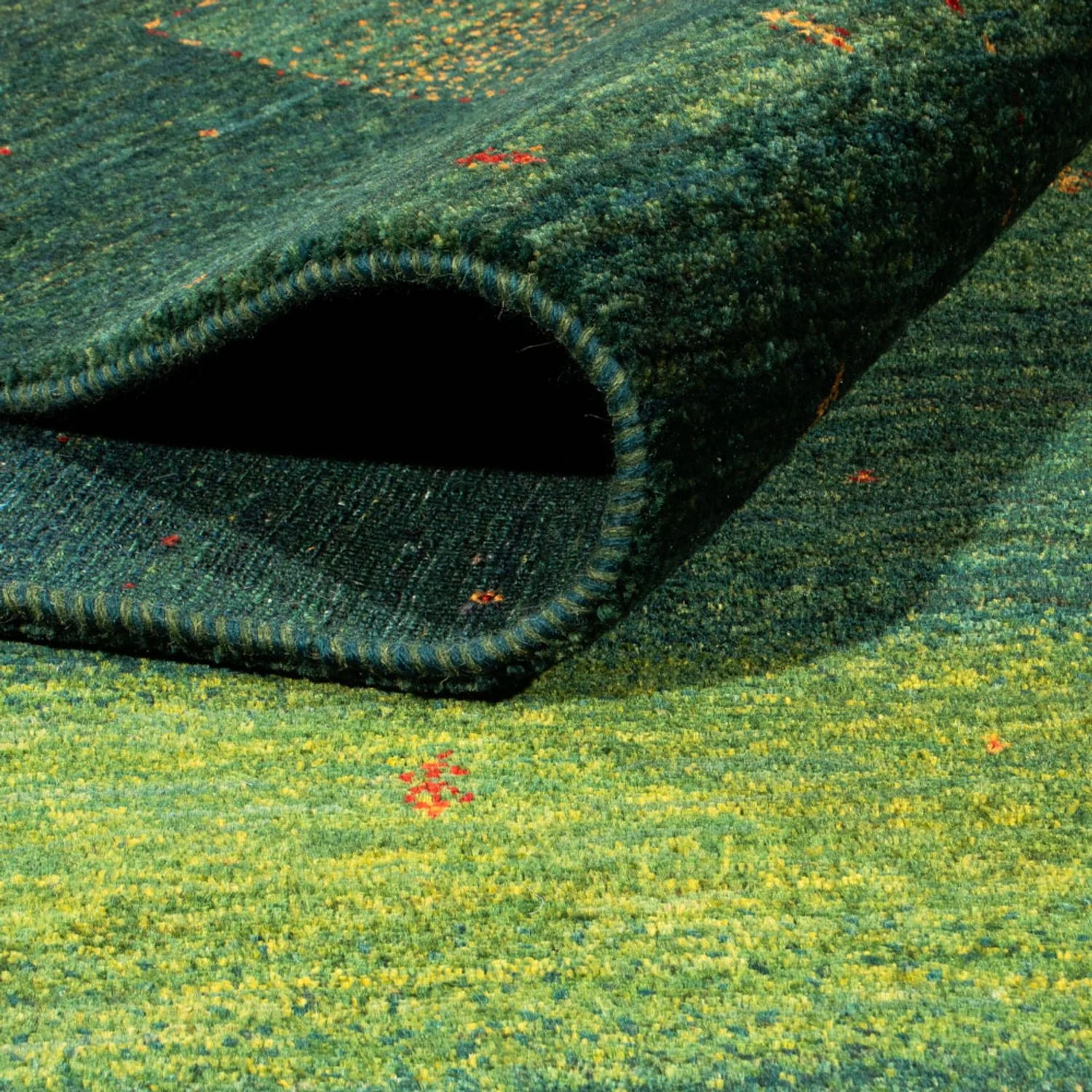 Gabbeh Teppich - Loribaft Perser - 314 x 233 cm - grün - Image 4