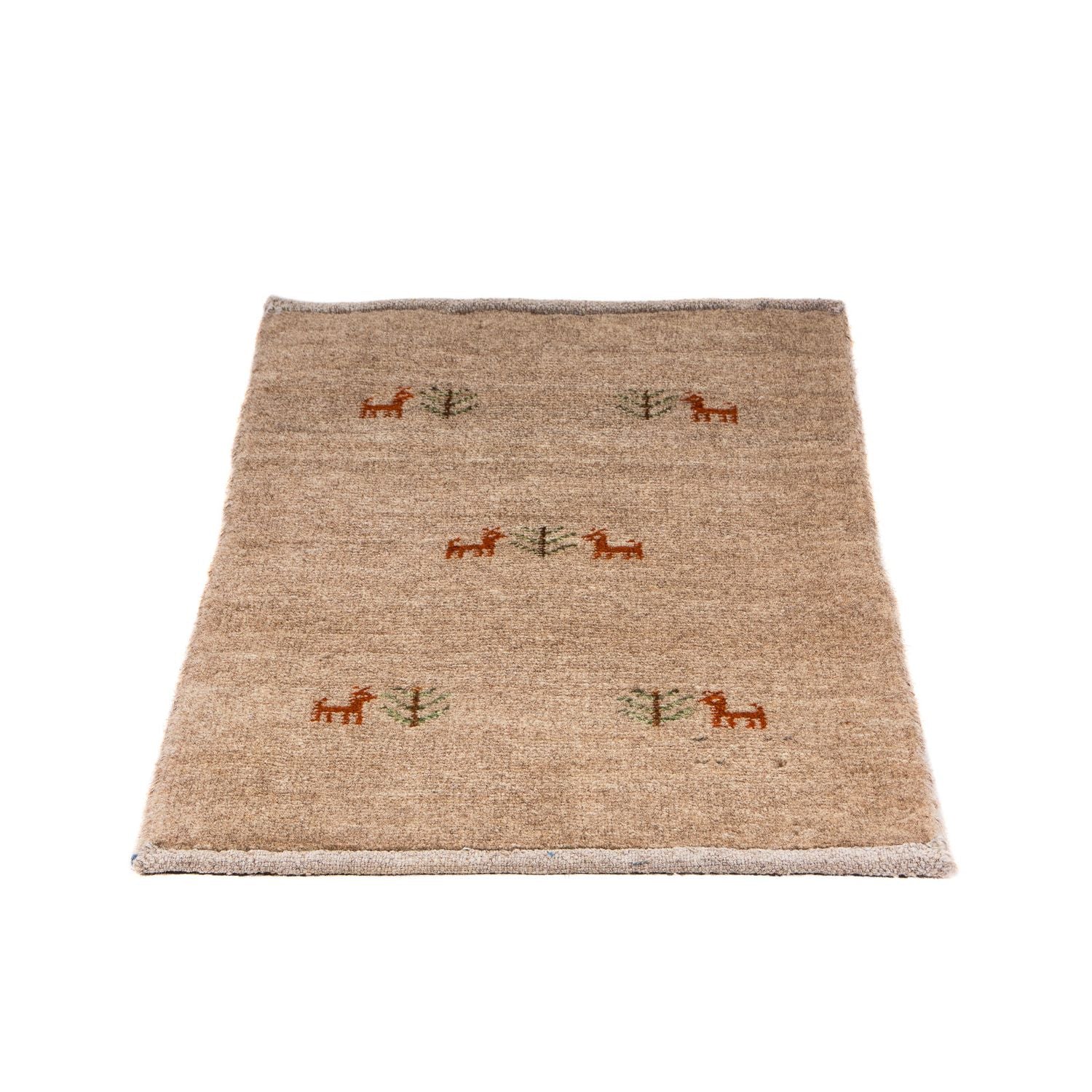 Gabbeh Teppich - Loribaft Perser 60 x 40 cm - hellchoco - Image 4