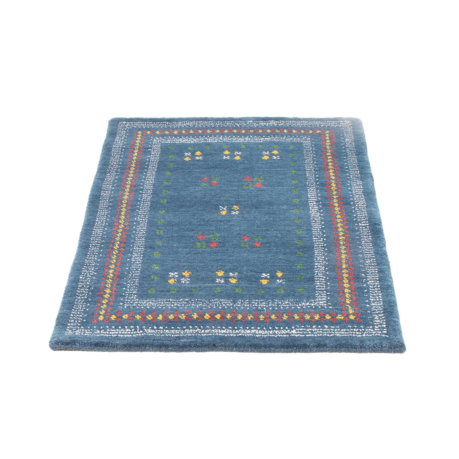 Gabbeh Teppich - Loribaft Softy - 90 x 60 cm - blau - Image 5