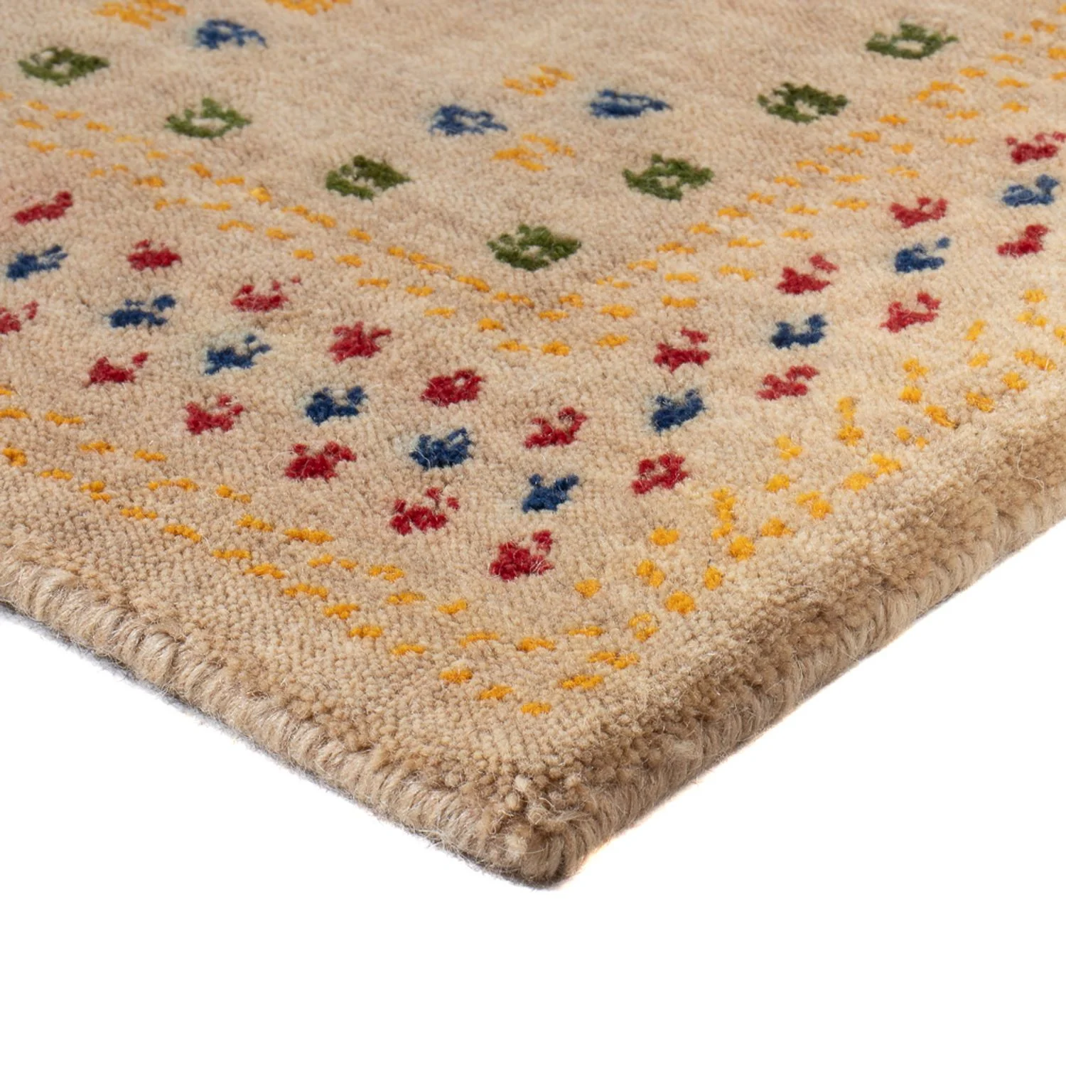 Gabbeh Teppich - Loribaft Softy - 90 x 60 cm - hellbeige - Image 2