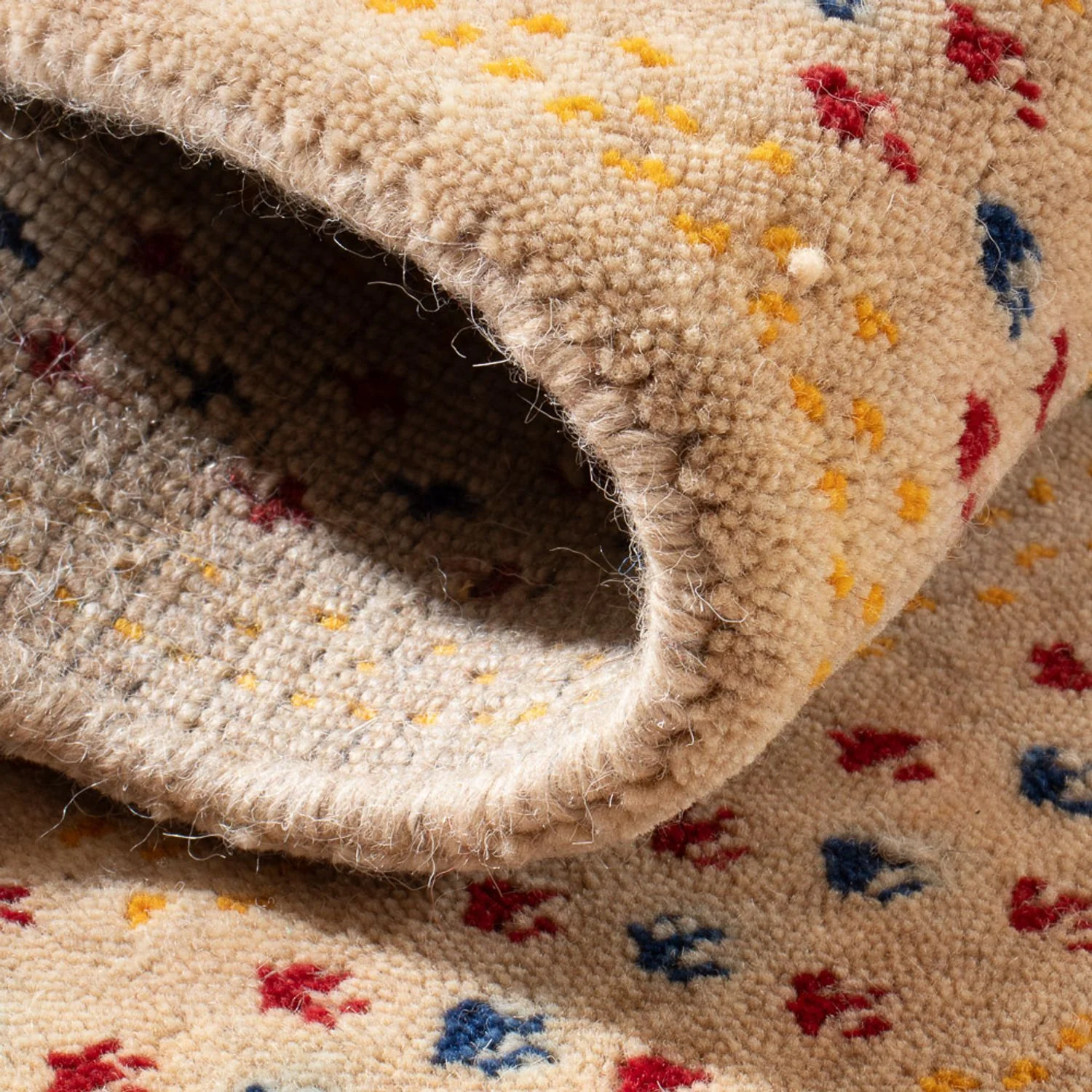 Gabbeh Teppich - Loribaft Softy - 90 x 60 cm - hellbeige - Image 3