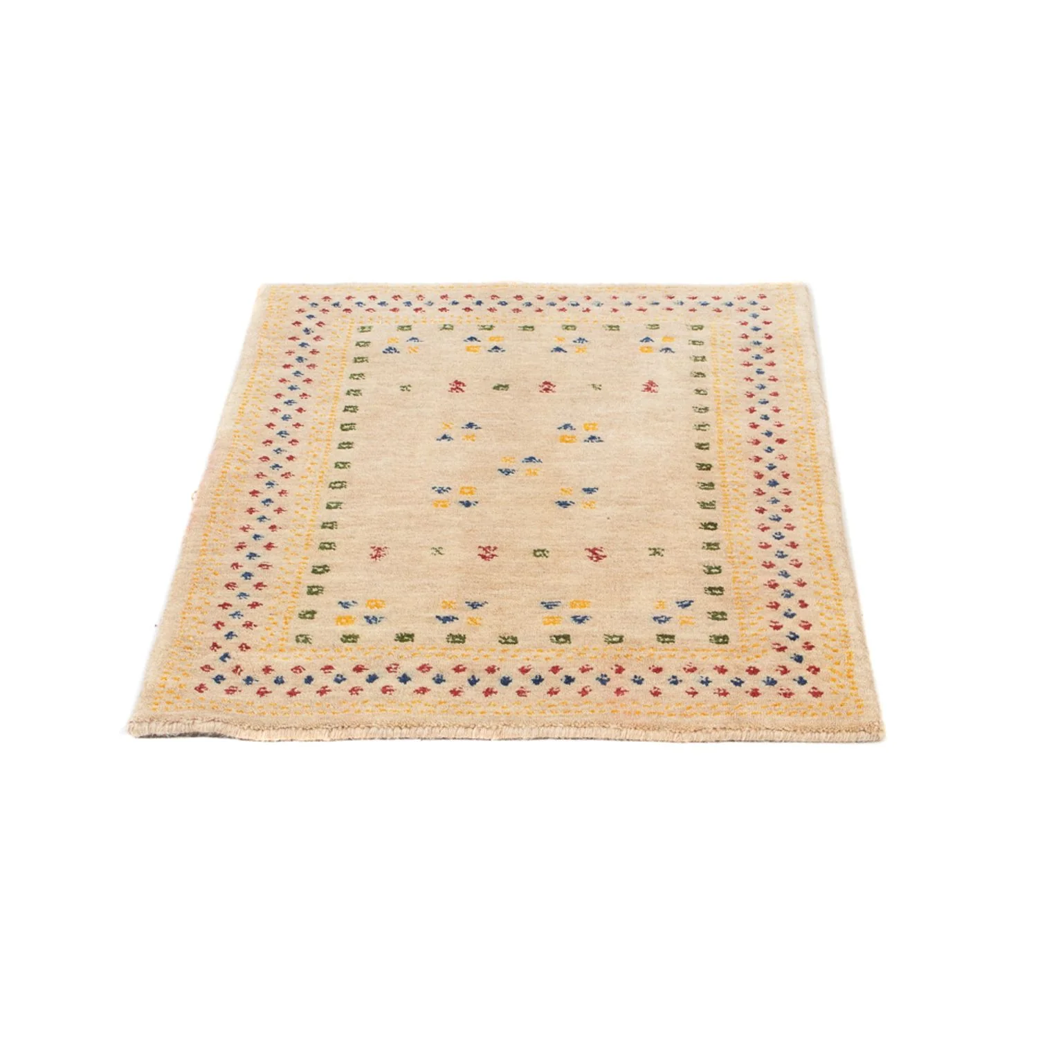Gabbeh Teppich - Loribaft Softy - 90 x 60 cm - hellbeige - Image 4