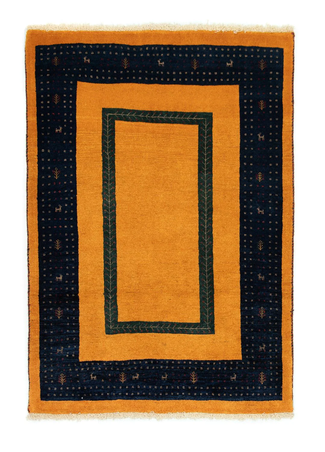Gabbeh Teppich - Perser 148 x 100 cm - gold