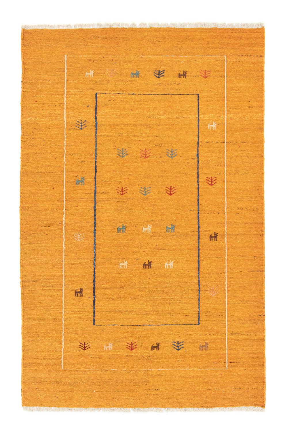 Gabbeh Teppich - Perser 188 x 123 cm - gold