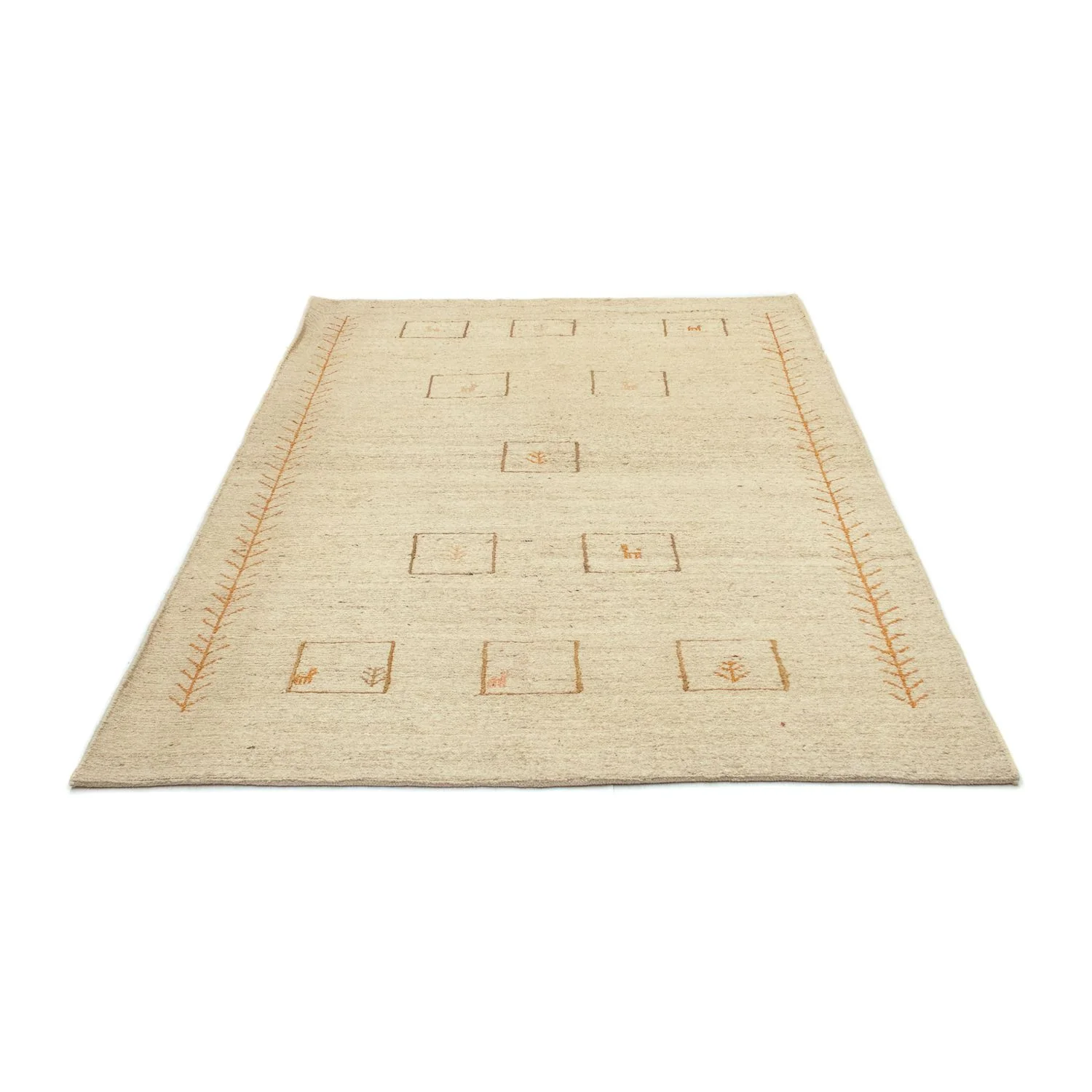 Gabbeh Teppich - Perser 188 x 139 cm - beige - Image 5