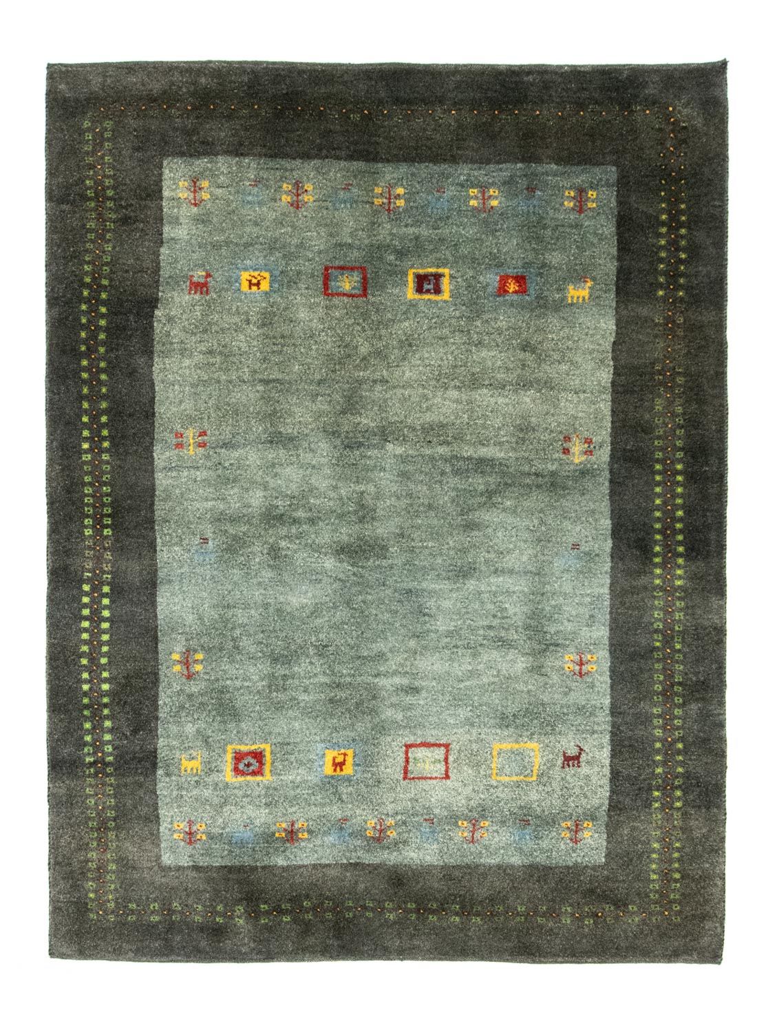Gabbeh Teppich - Perser 195 x 142 cm - grau