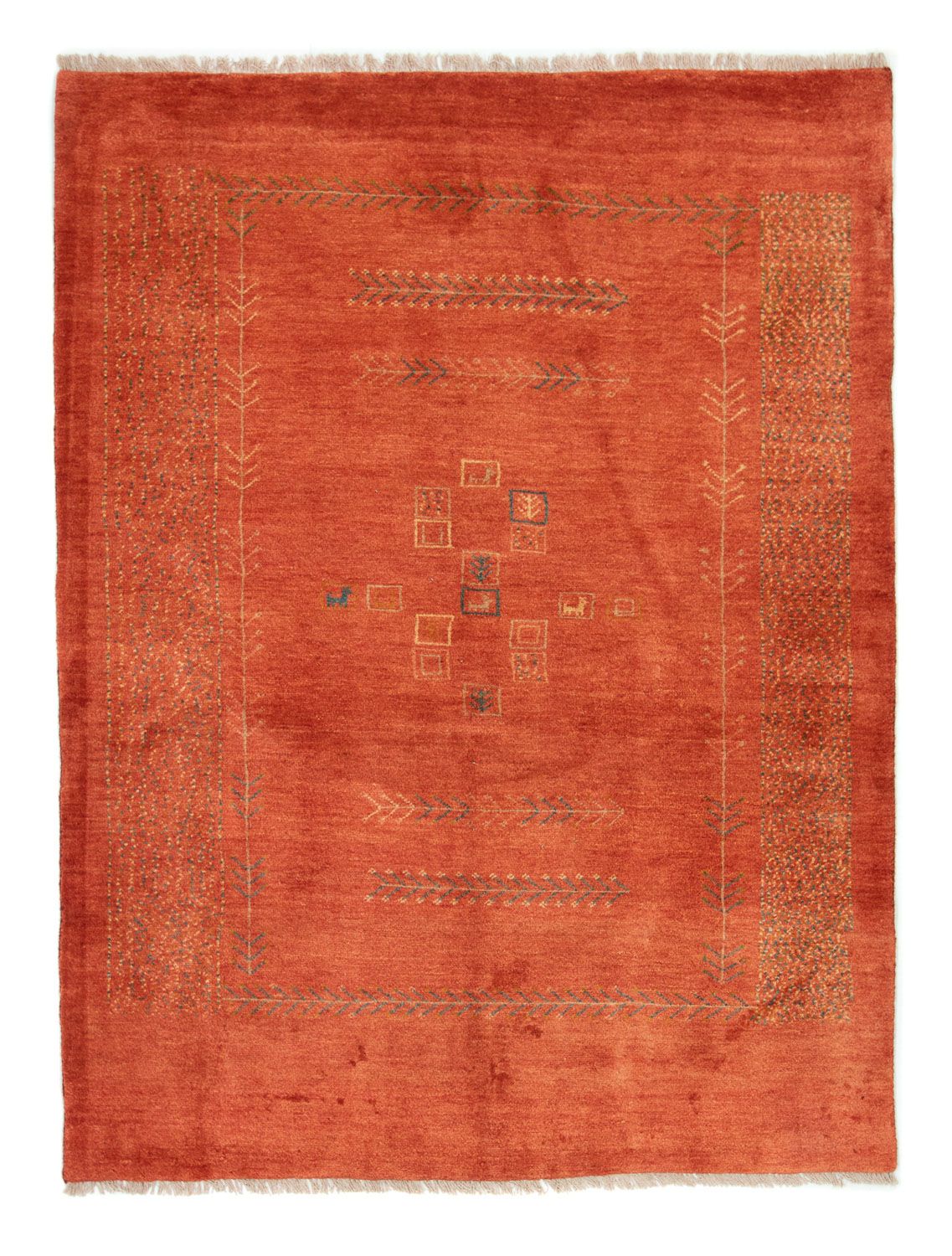 Gabbeh Persisch Teppich 198x151cm - Perserteppich Wollteppich