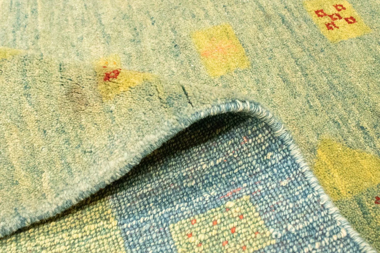 Gabbeh Teppich - Perser 218 x 175 cm - hellgrün - Image 3