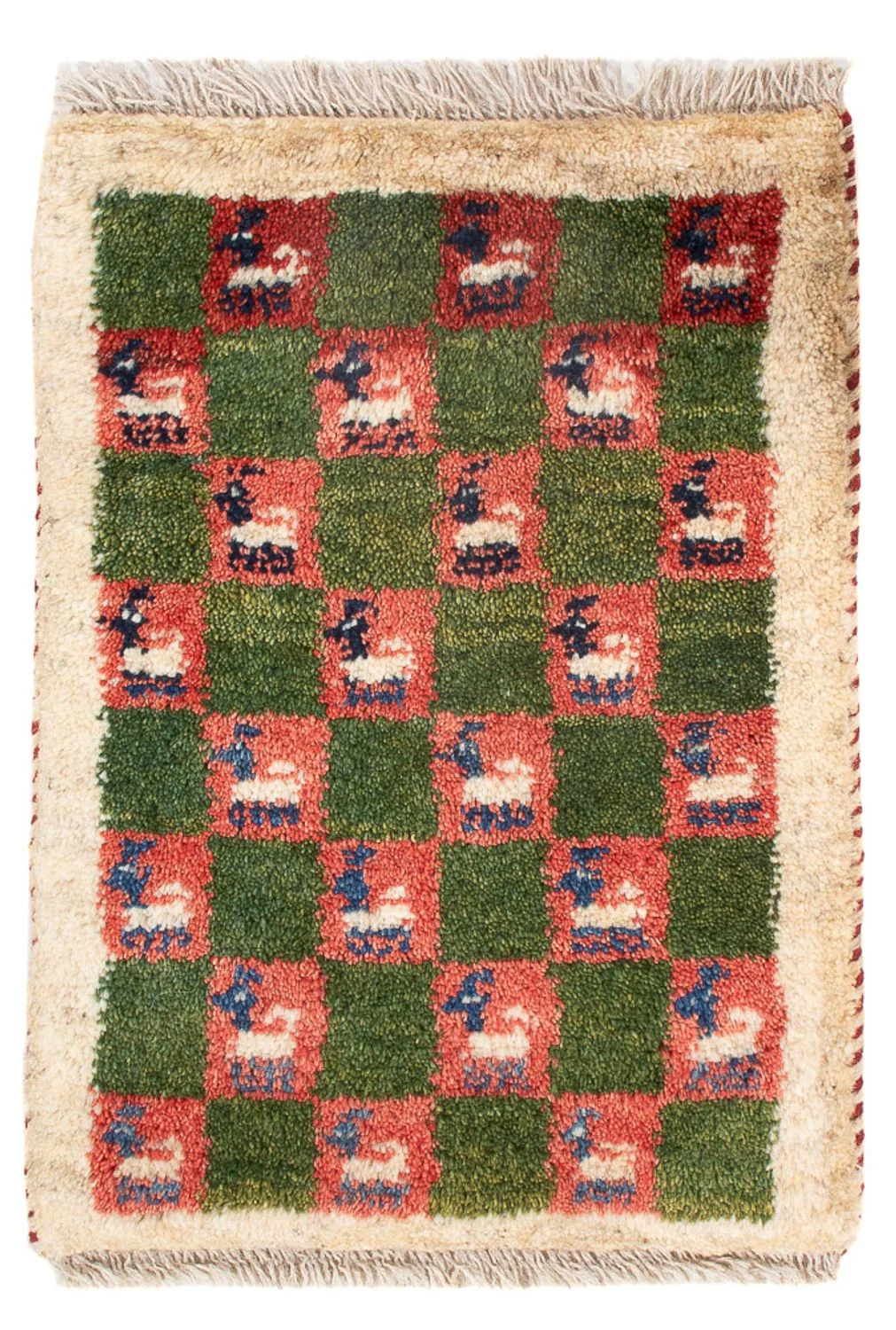 Gabbeh Persisch Teppich 60x40cm - Perserteppich Wollteppich