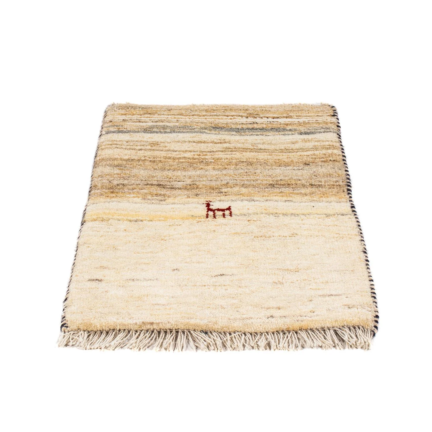 Gabbeh Teppich - Perser 60 x 40 cm - beige - Image 4