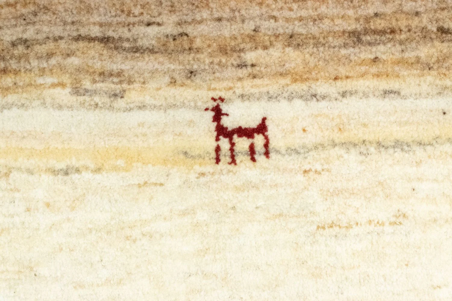Gabbeh Teppich - Perser 60 x 40 cm - beige - Image 2