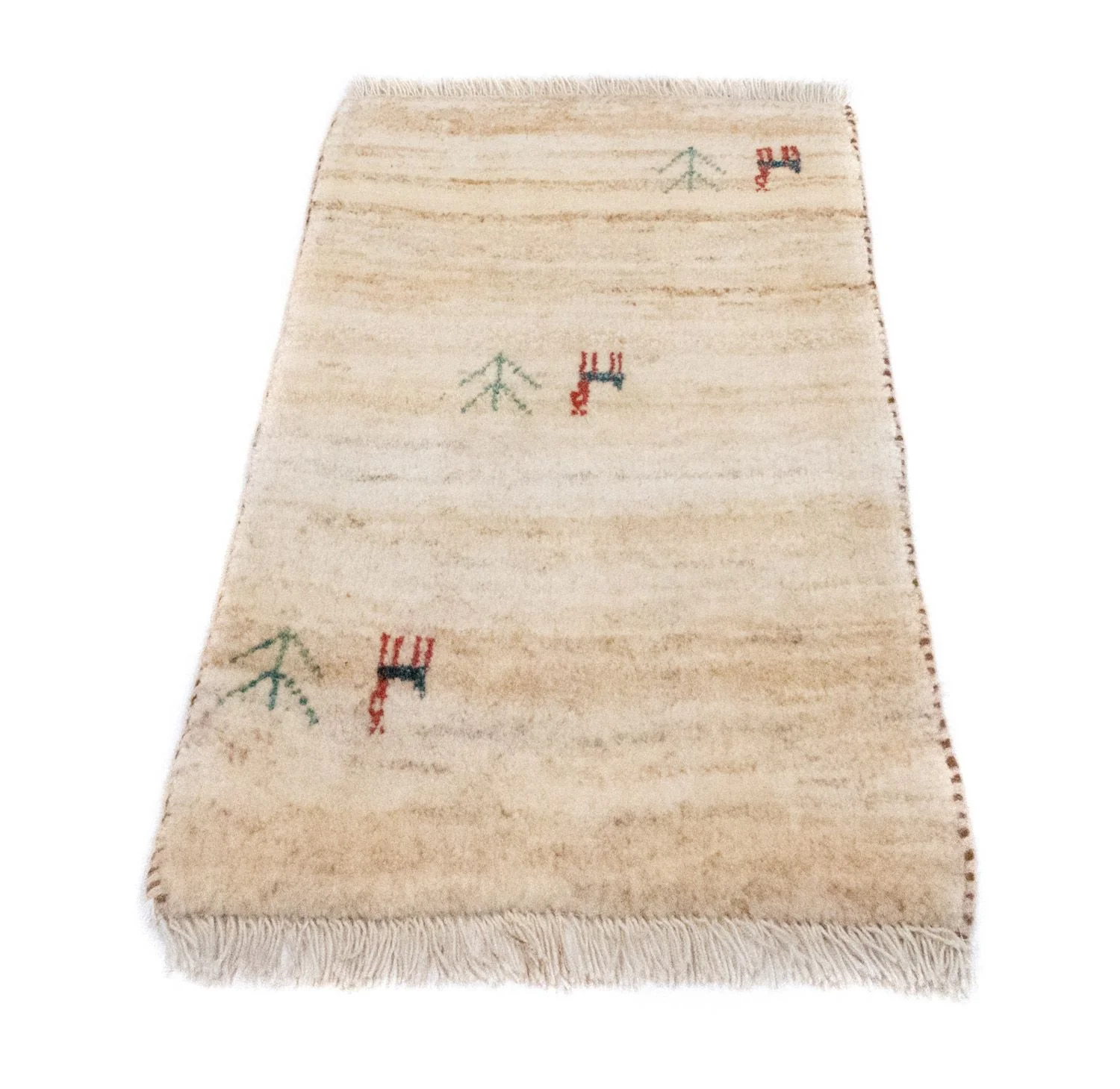 Gabbeh Teppich - Perser 60 x 40 cm - beige - Image 2