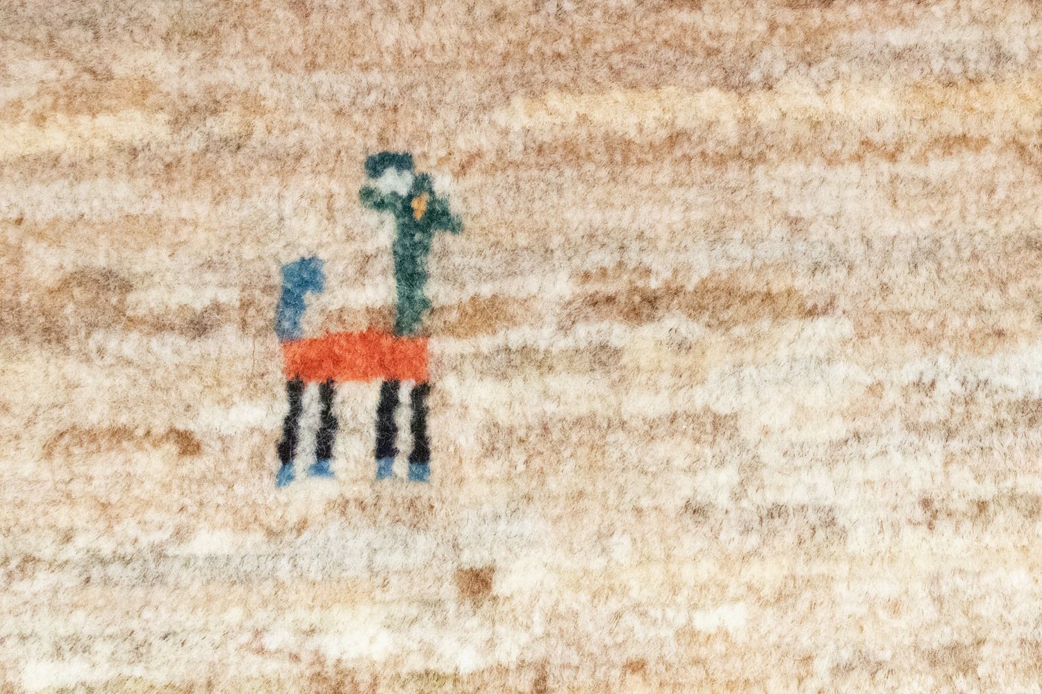 Gabbeh Teppich - Perser 60 x 40 cm - beige - Image 2
