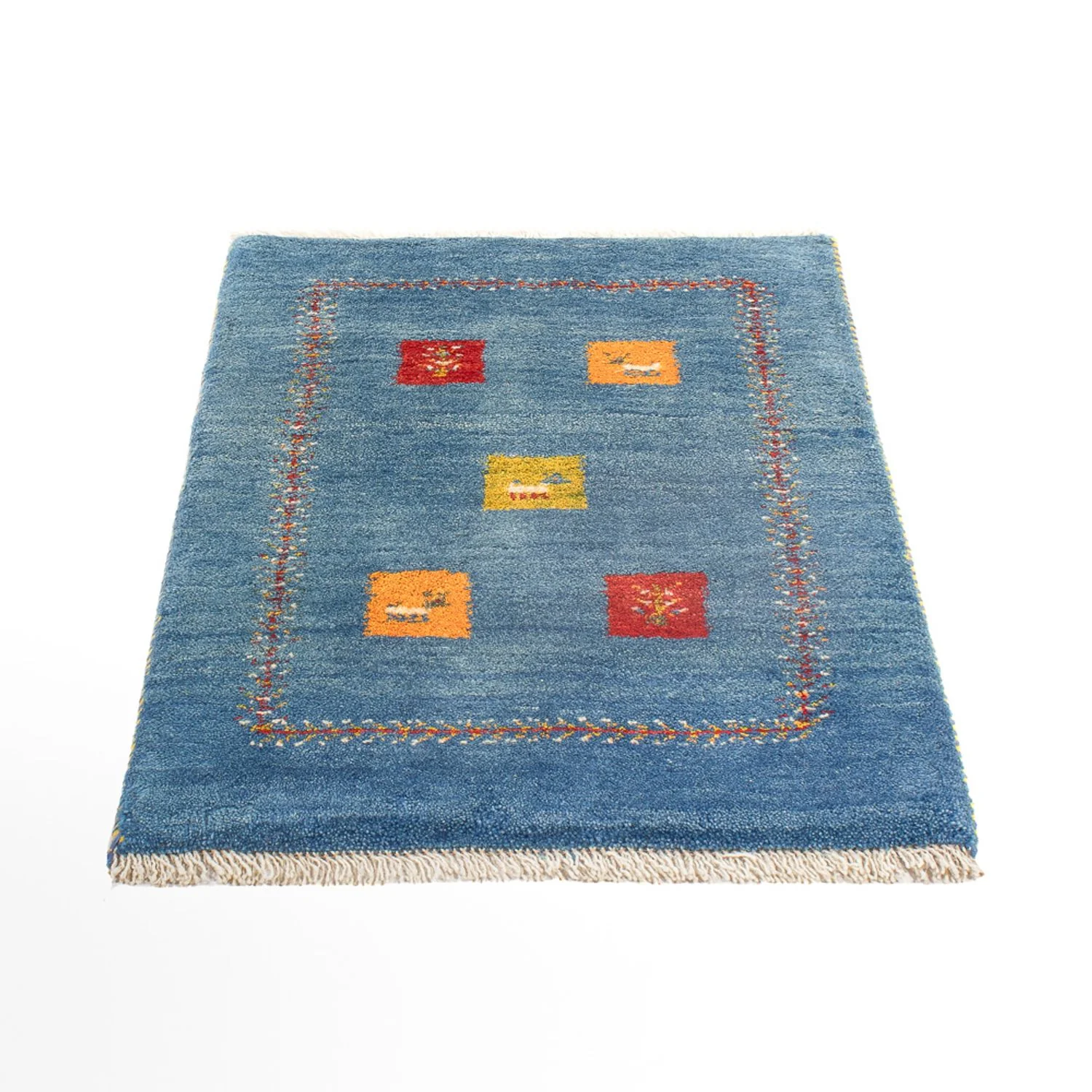 Gabbeh Persisch Teppich 87x59cm - Perserteppich Wollteppich - Image 4
