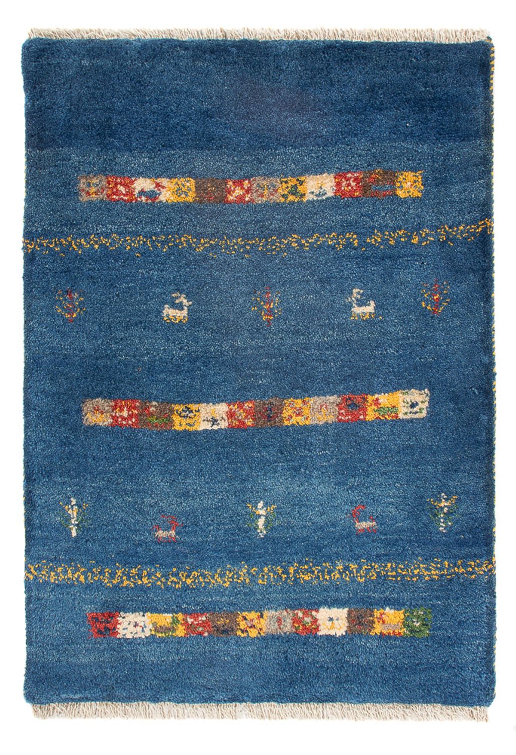Gabbeh Persisch Teppich 87x63cm - Perserteppich Wollteppich
