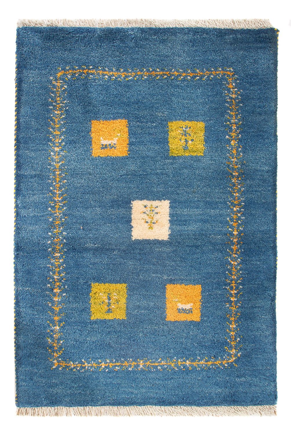 Gabbeh Persisch Teppich 89x59cm - Perserteppich Wollteppich