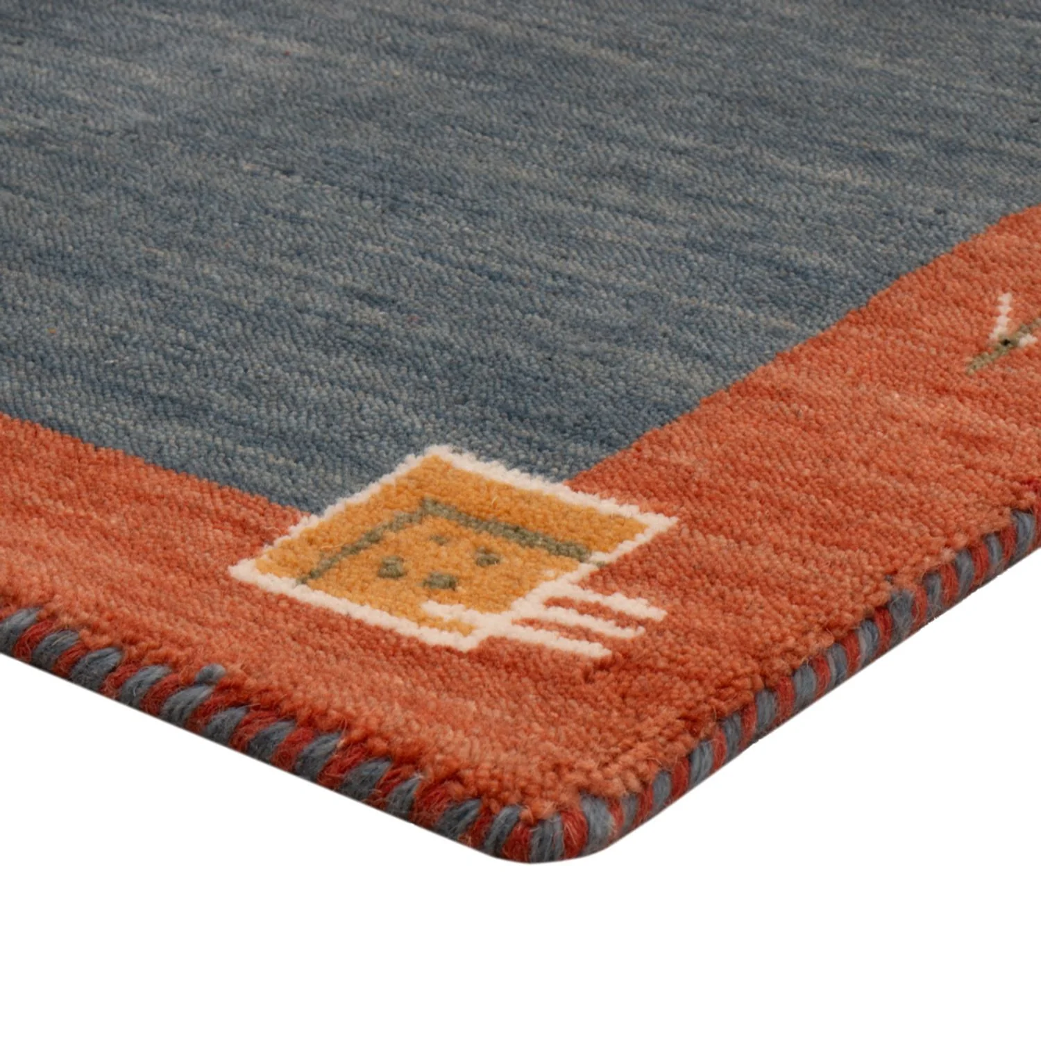 Gabbeh Teppich - Softy - 90 x 60 cm - blau - Image 4