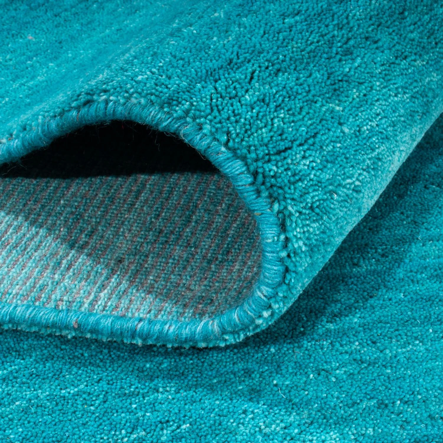 Gabbeh Teppich - Softy quadratisch  - 200 x 200 cm - türkis - Image 4