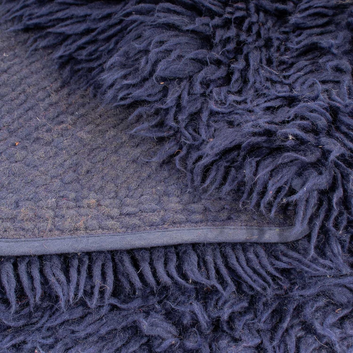 Hochflor Teppich 261 x 261 cm - dunkelblau - Image 4