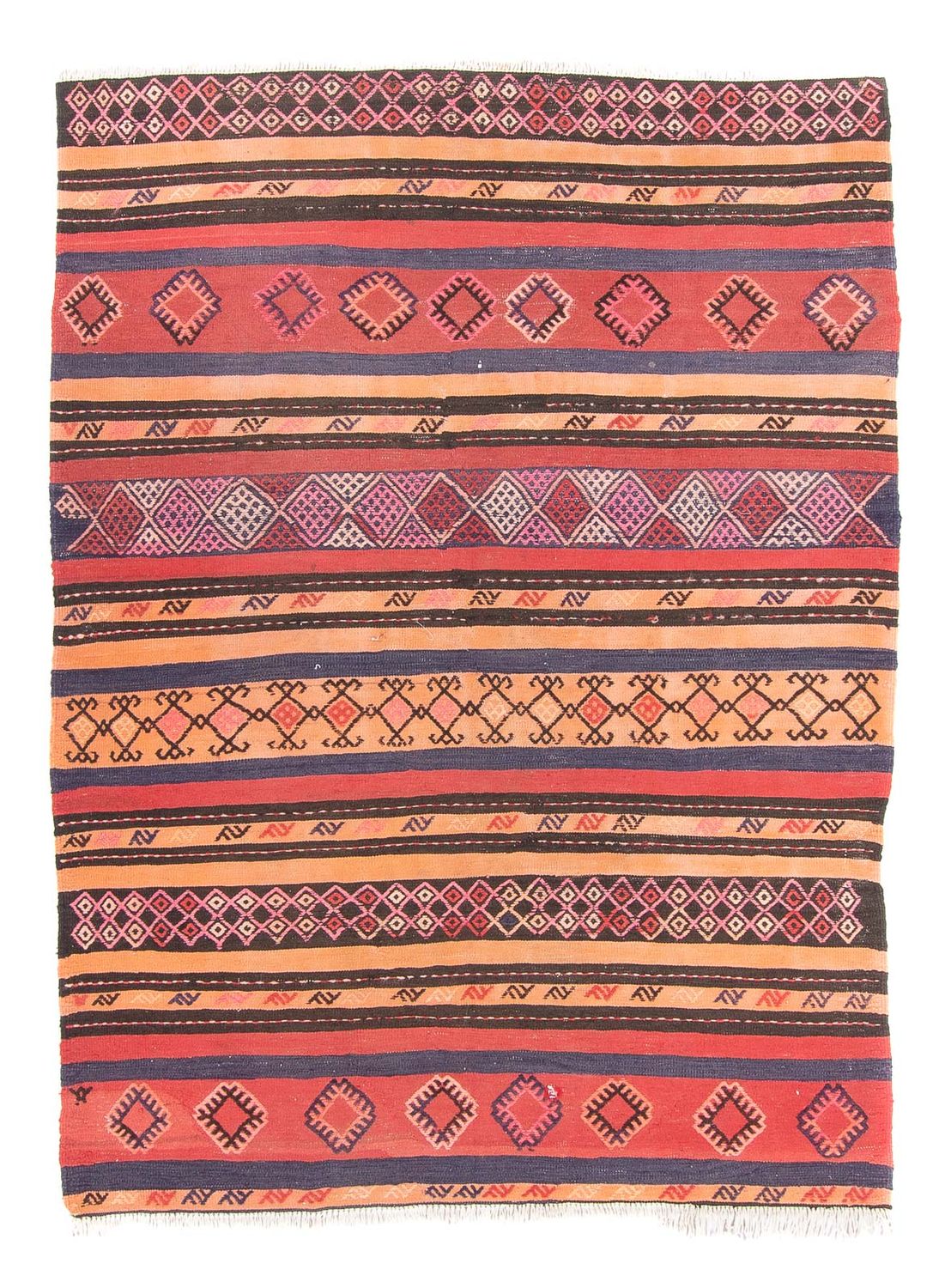 Kelim Teppich - Old - 210 x 150 cm - mehrfarbig