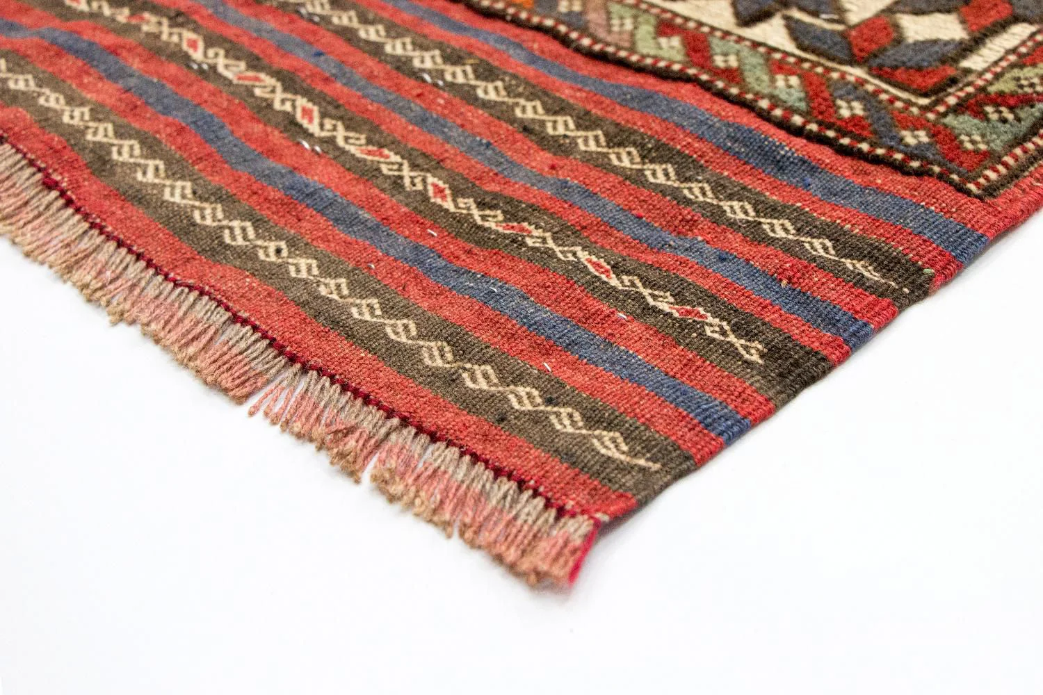 Kelim Afghan Teppich 370x82cm - Image 3