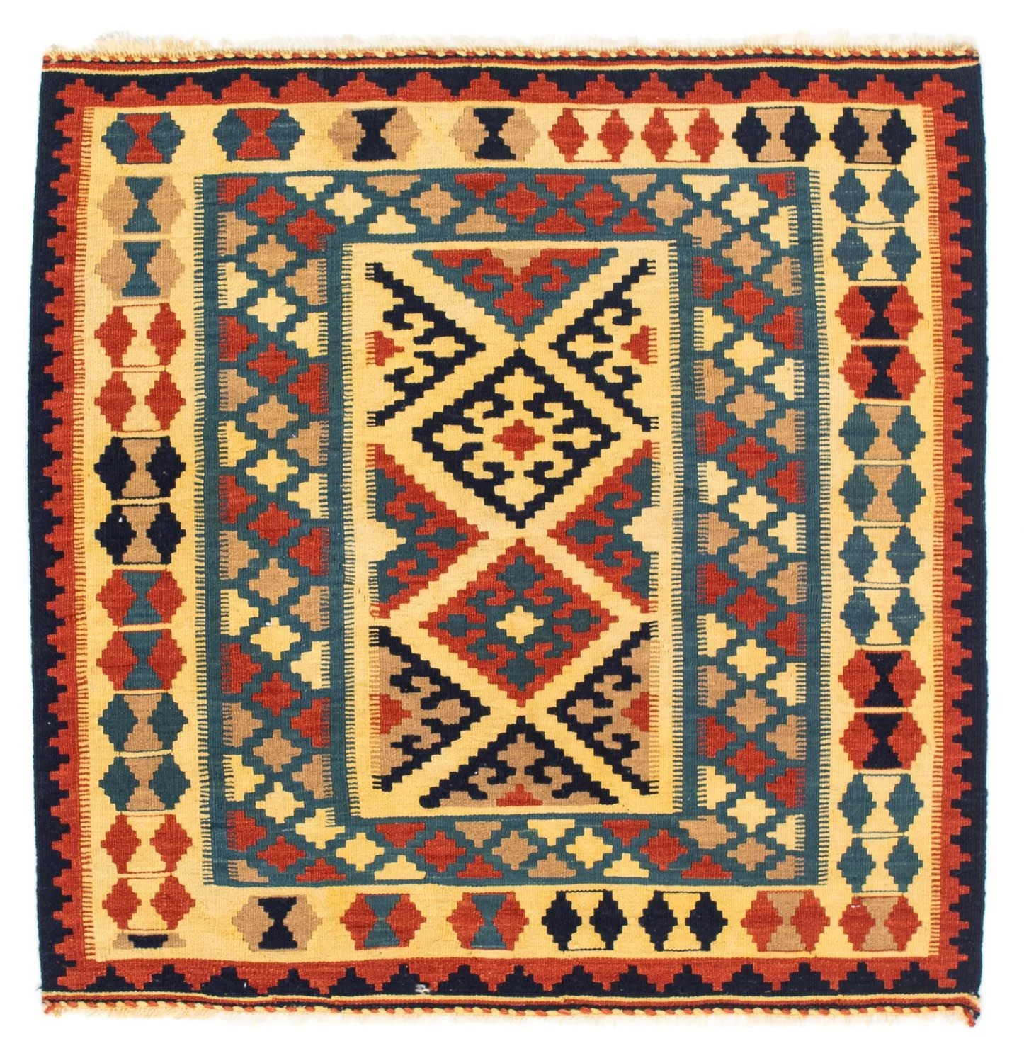 Kelim Fars Teppich 100x100cm