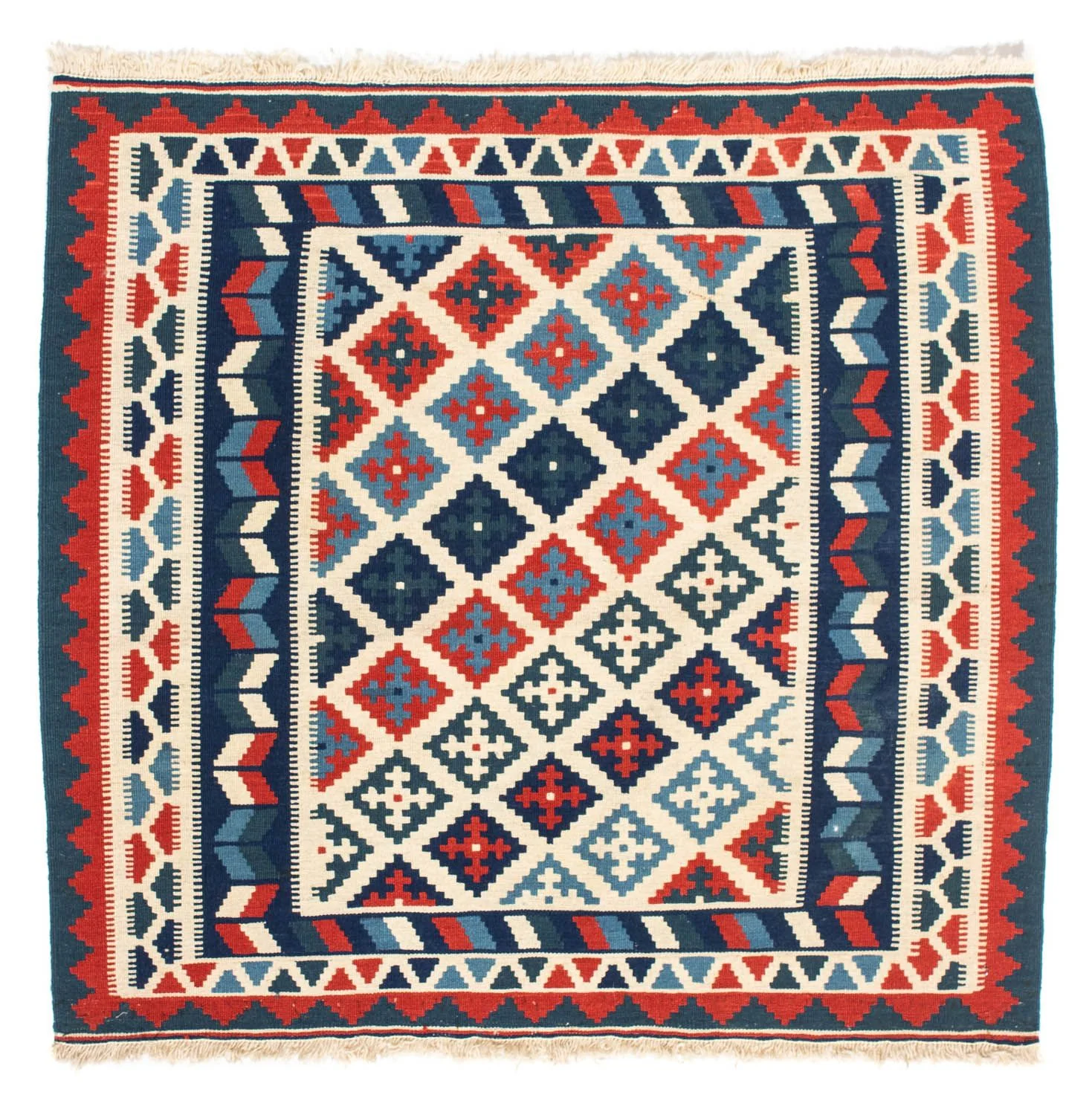 Kelim Fars Teppich 100x100cm