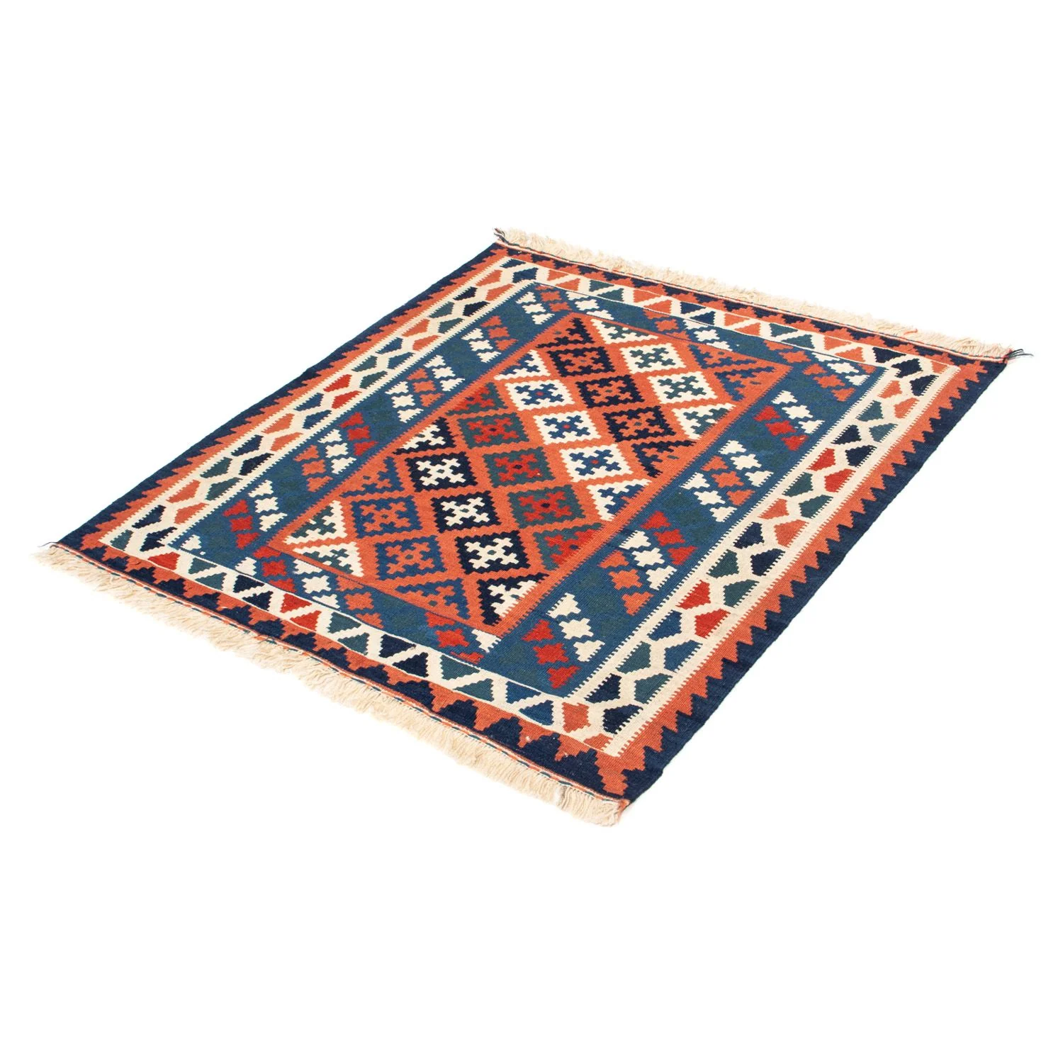 Kelim Teppich - Oriental 100 x 96 cm - blau - Image 5