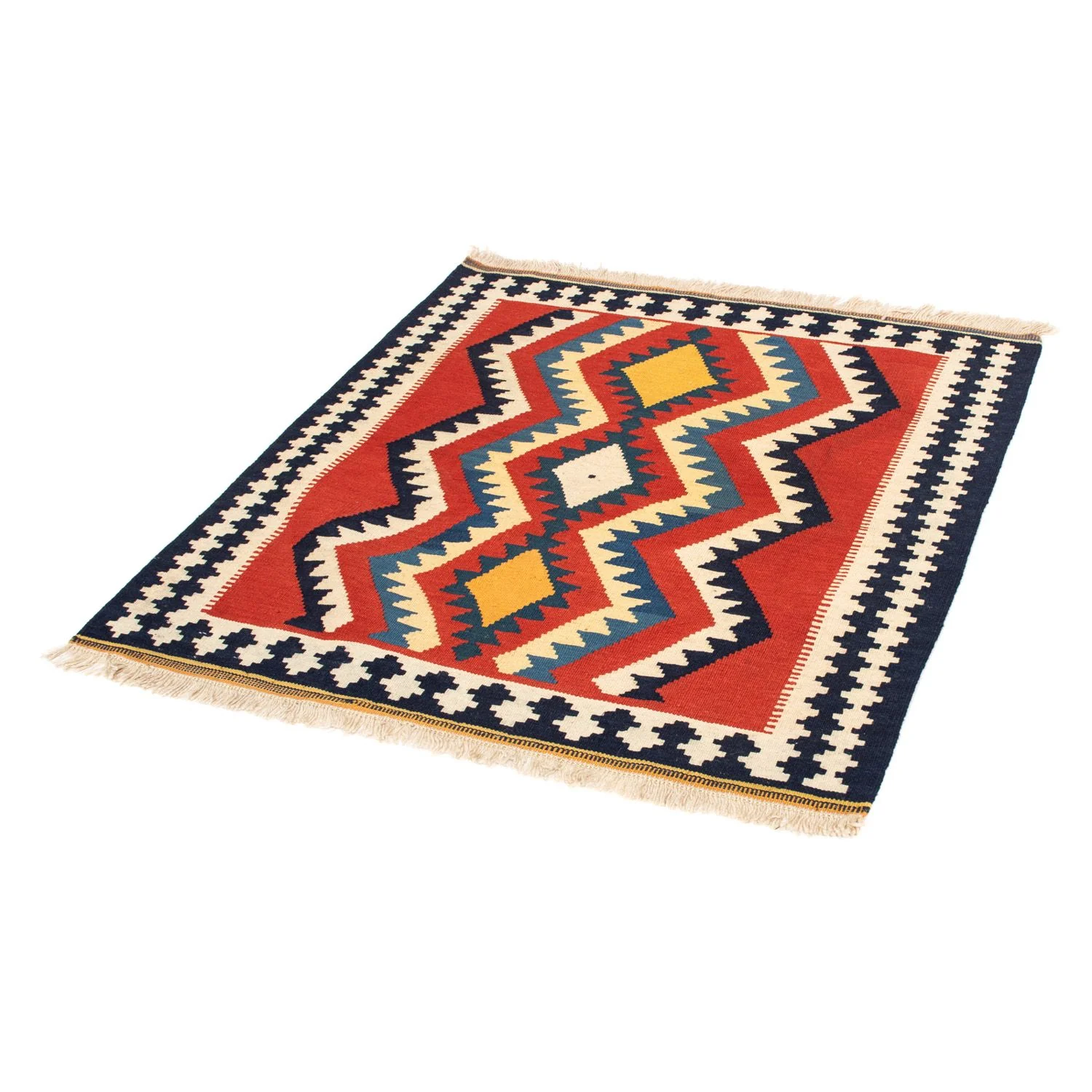 Kelim Teppich - Oriental 100 x 97 cm - rot - Image 5